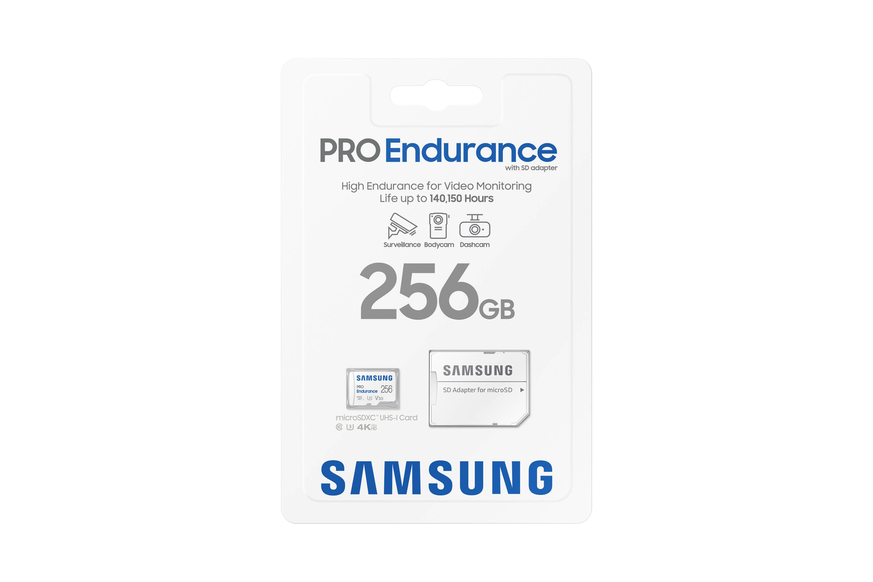 Rca Informatique - image du produit : PRO ENDURANCE 256GB MICROSDXC INC SD ADAPTER CLASS10 UHS 1 U1