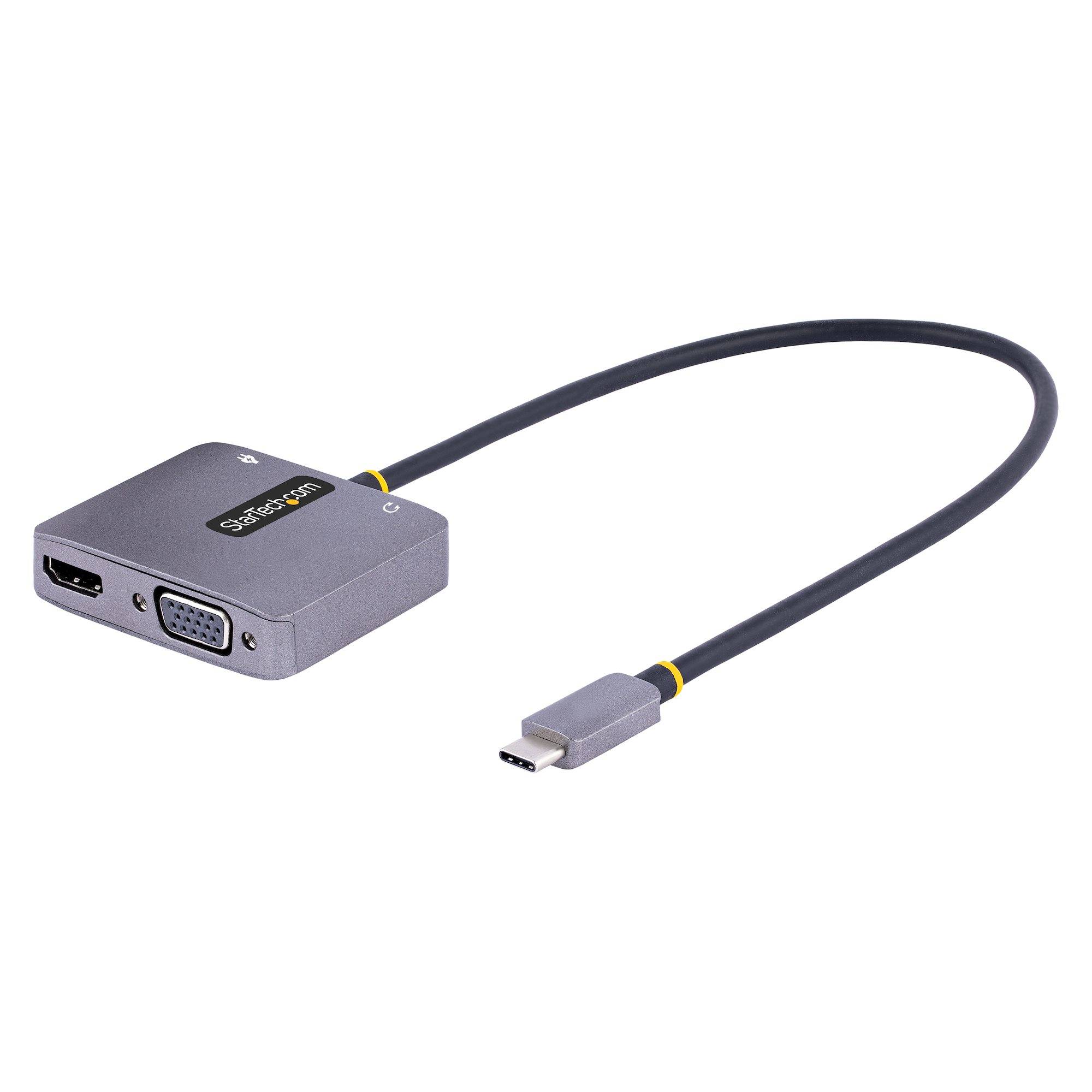 Rca Informatique - image du produit : USB C VIDEO ADAPTER HDMI/VGA - 4K 60HZ 3.5MM AUDIO 100W PD