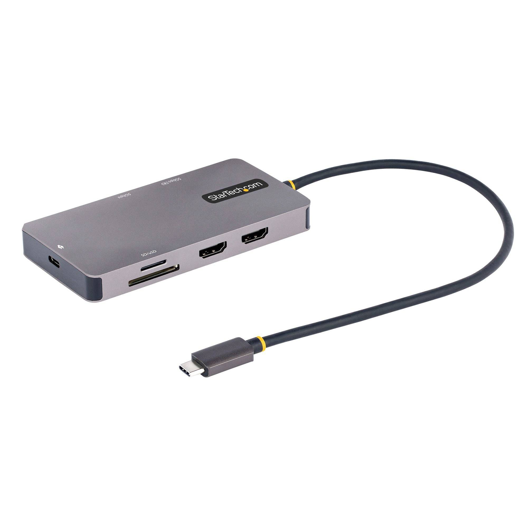 Rca Informatique - Image du produit : USB C MULTIPORT ADAPTER DUAL HDMI 4K 60HZ 2PT 5GBPS USB-A