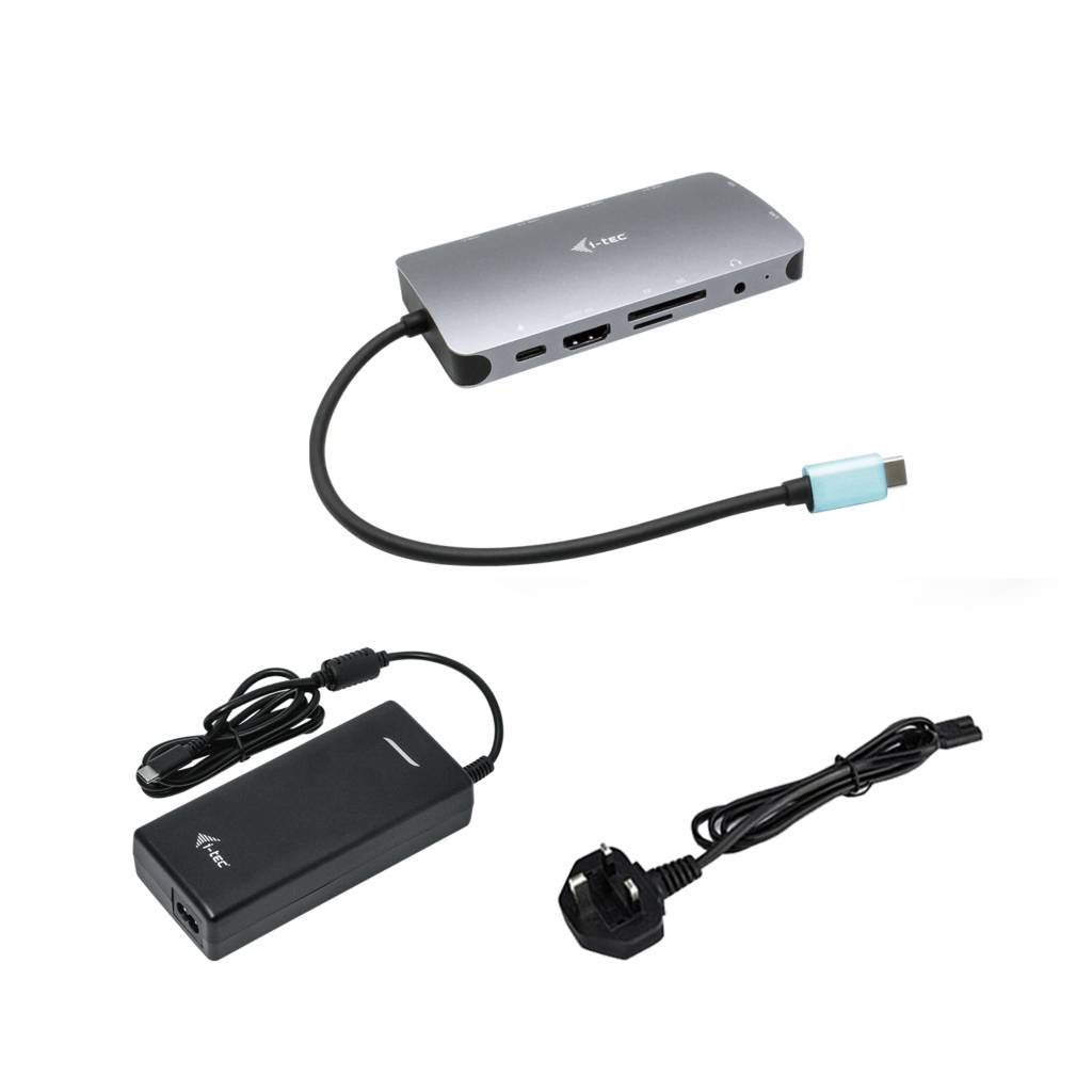 Rca Informatique - Image du produit : USB-C METAL NANO DOCK HDMI/VGA LAN POWER DELIVERY 100W CHARGER