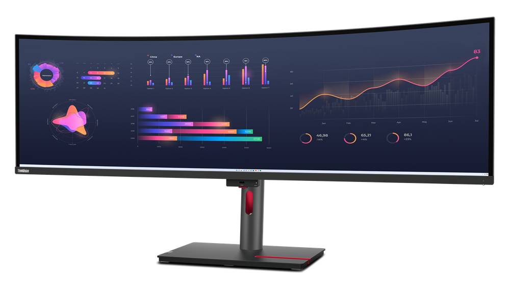 Rca Informatique - image du produit : THINKVISION P49W-30 49IN 32:9 5120X1440 2000:1 4MS USB/HDMI/DP