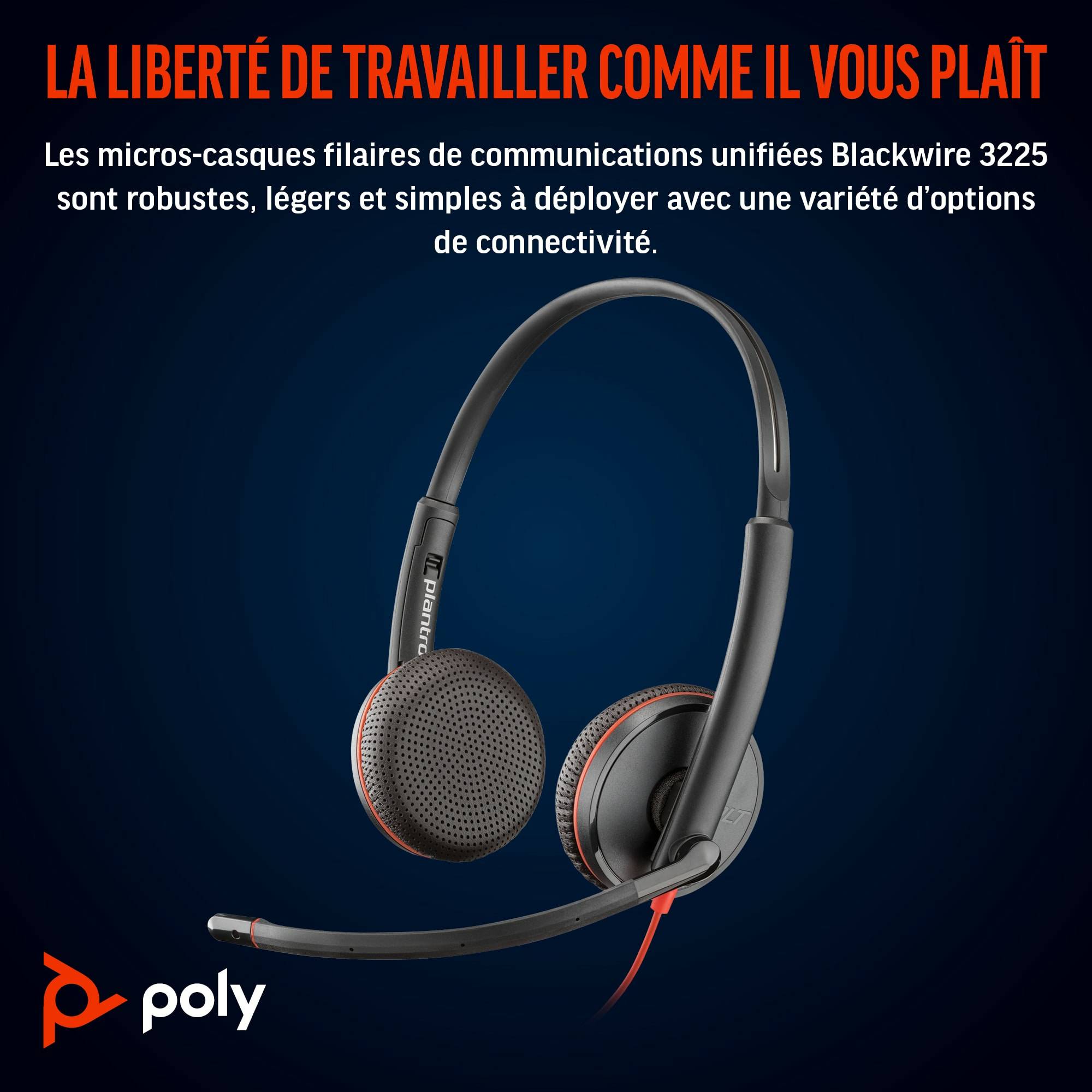 Rca Informatique - image du produit : POLY BW 3225 USB-C HS +3.5MMP +USB-C/A