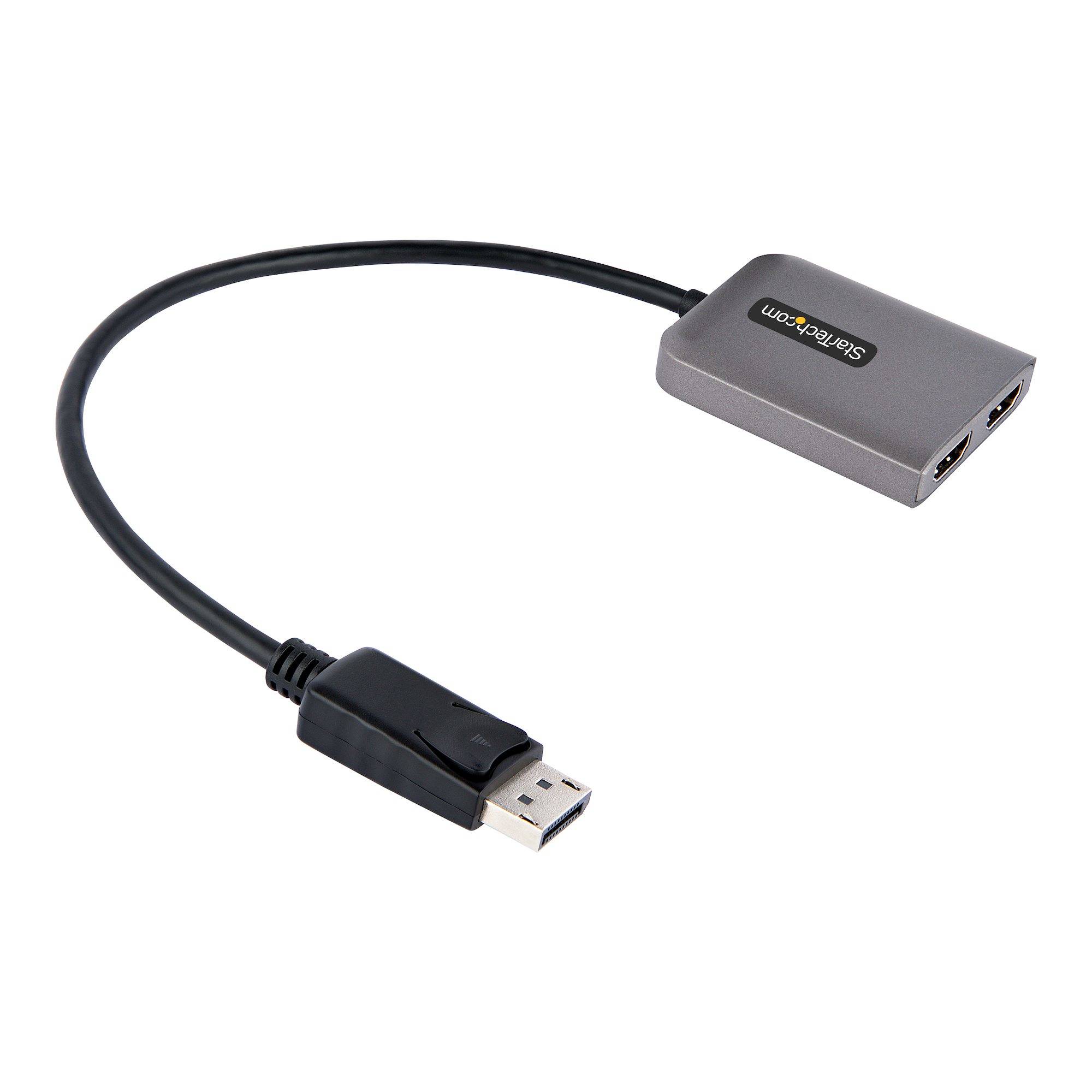 Rca Informatique - image du produit : HUB DISPLAYPORT HDMI DOUBLE - DUAL HDMI 4K 60HZ - MALE/FEMELLE