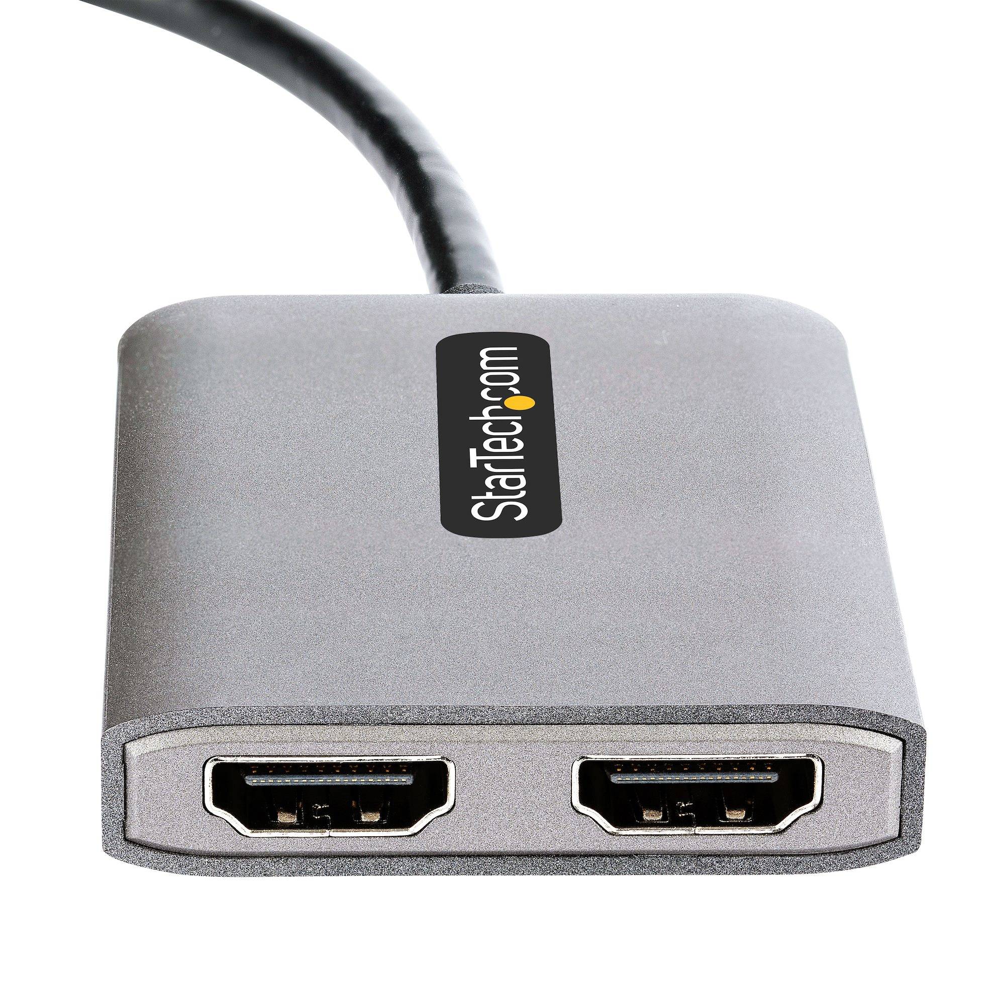 Rca Informatique - image du produit : HUB DISPLAYPORT HDMI DOUBLE - DUAL HDMI 4K 60HZ - MALE/FEMELLE