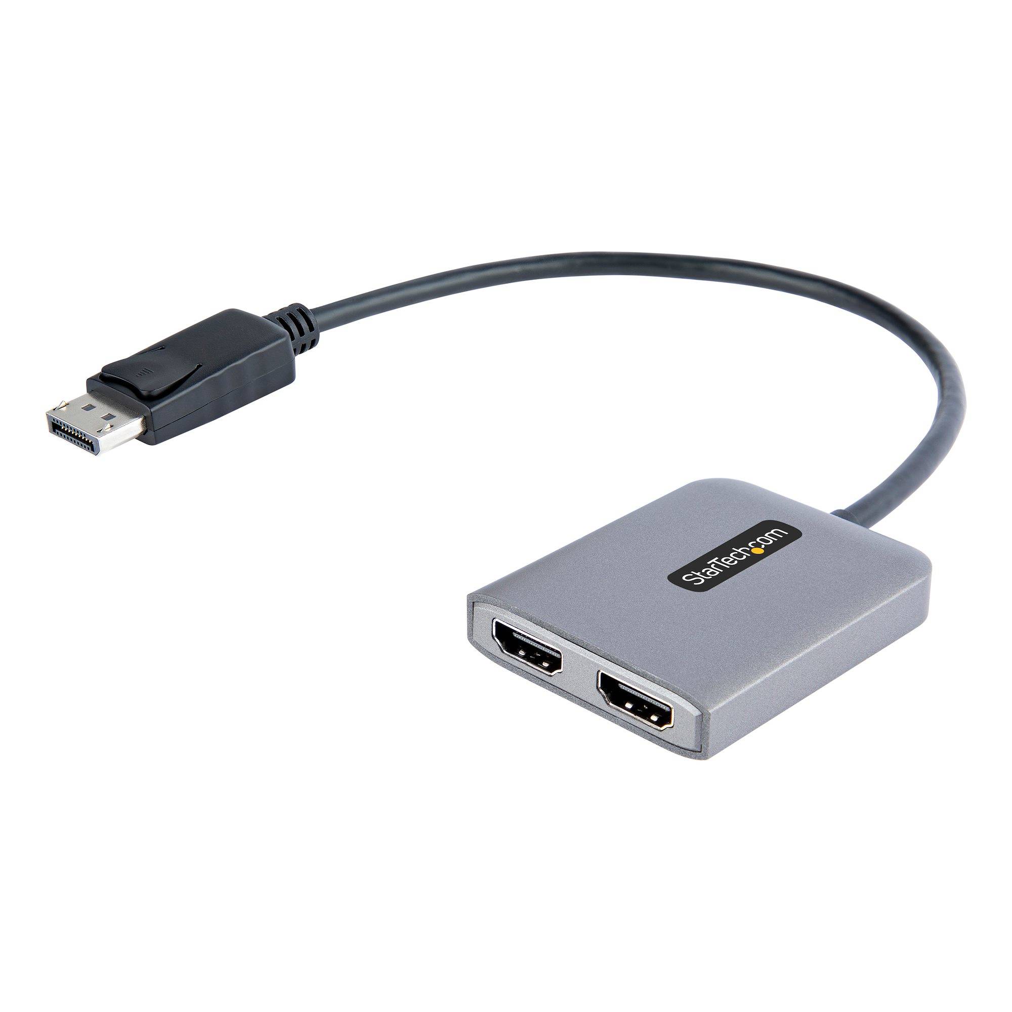 Rca Informatique - Image du produit : HUB DISPLAYPORT HDMI DOUBLE - DUAL HDMI 4K 60HZ - MALE/FEMELLE