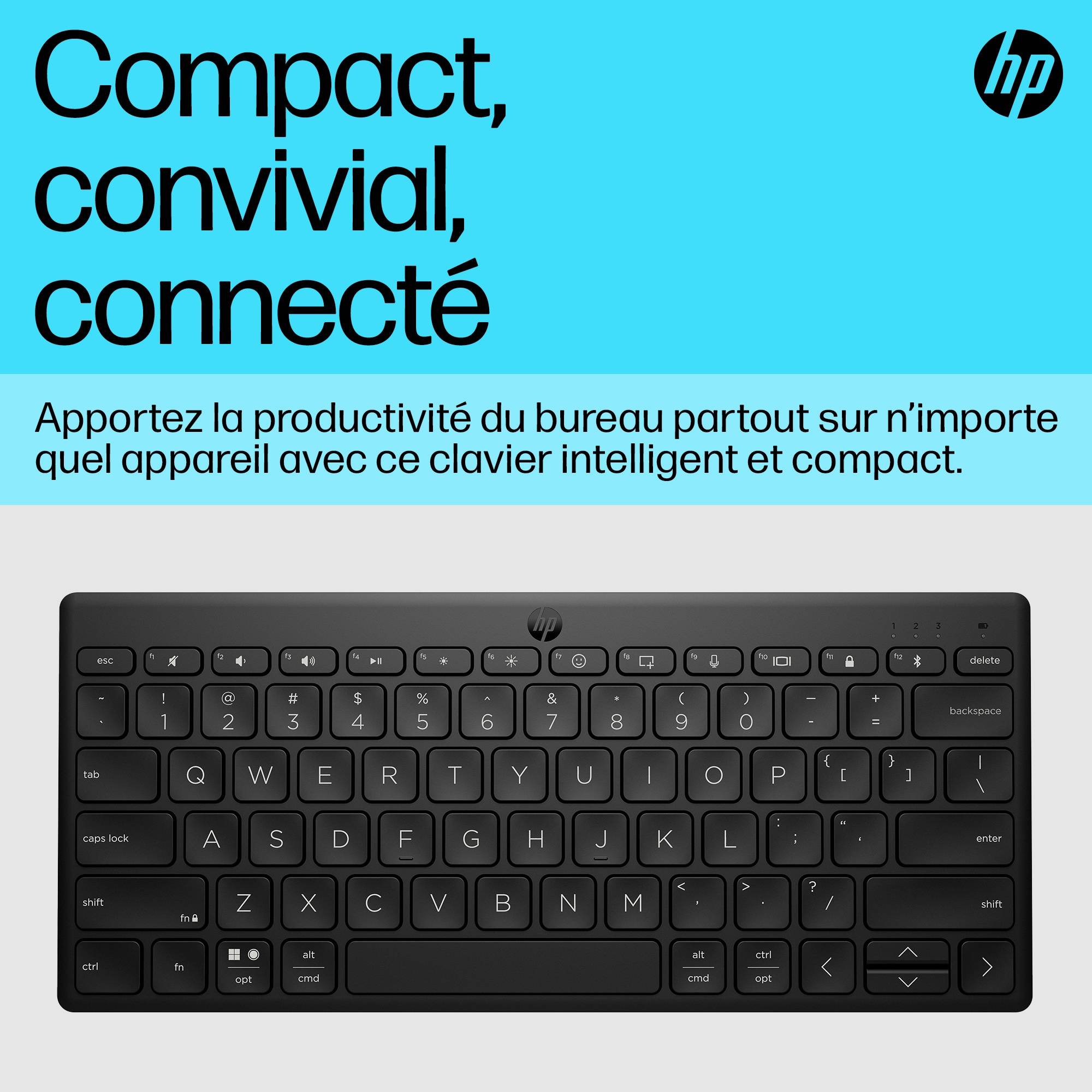 Rca Informatique - image du produit : 355 COMPACT MULTI-DEVICE BLUETOOTH KEYBOARD