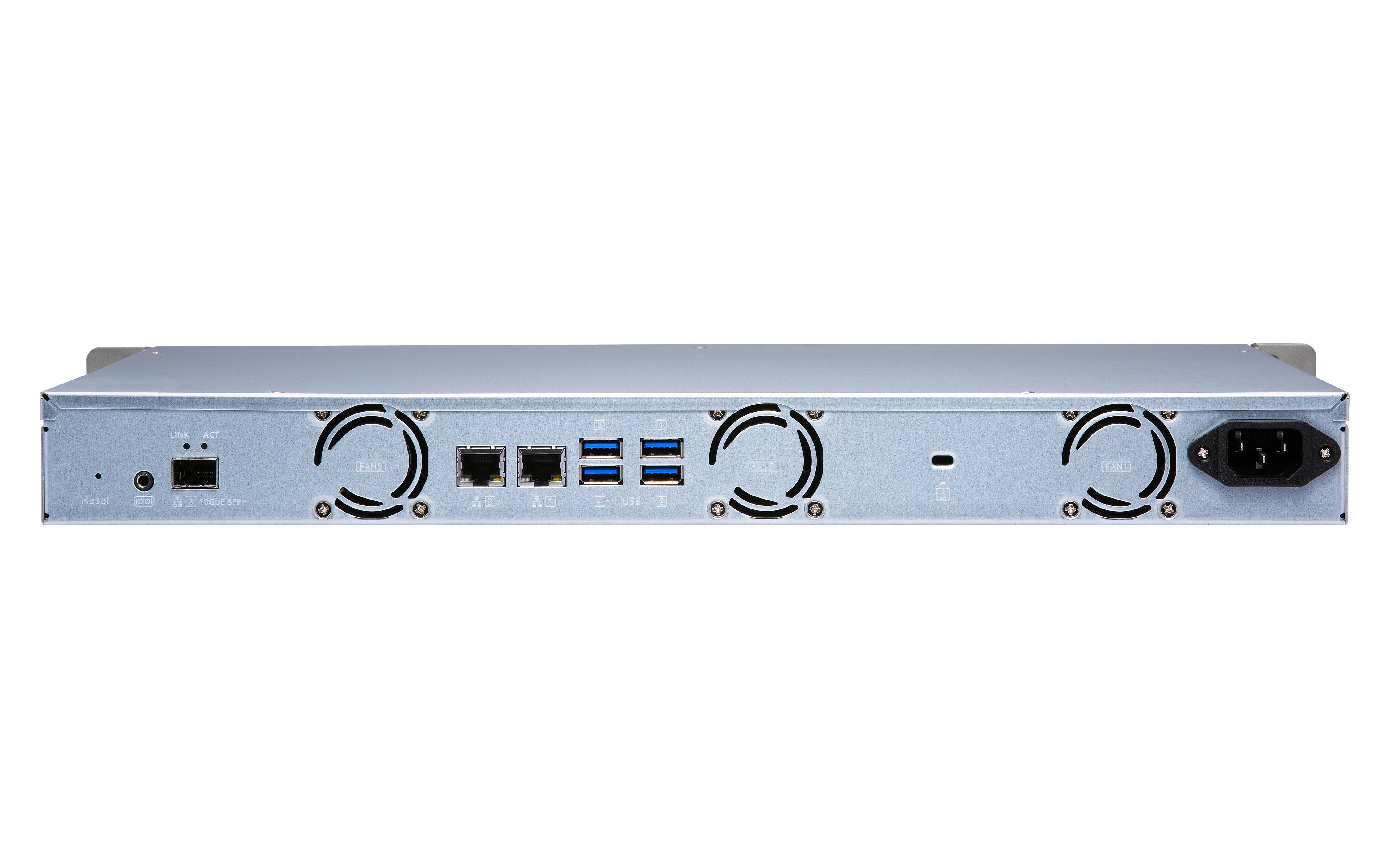 Rca Informatique - image du produit : TS-431XEU-2G 1U 4 BAY 1.7GHZ QC 2GB 1X10GBE SFP+ 2XGBE 4XUSB3.0