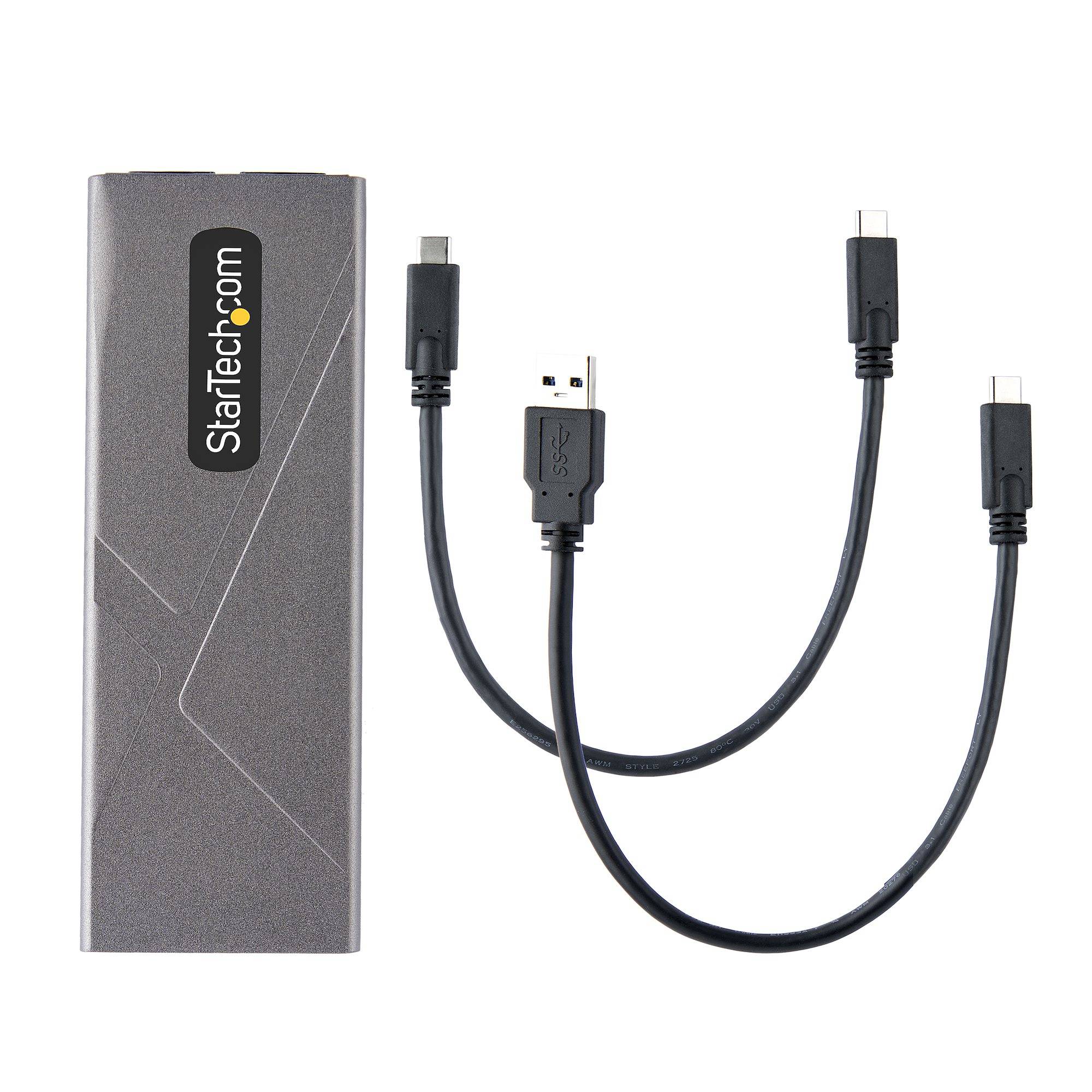 Rca Informatique - image du produit : BOITIER EXTERNE SSD M.2 NVME/S ATA - CABLES HOTES USB-C + USB A