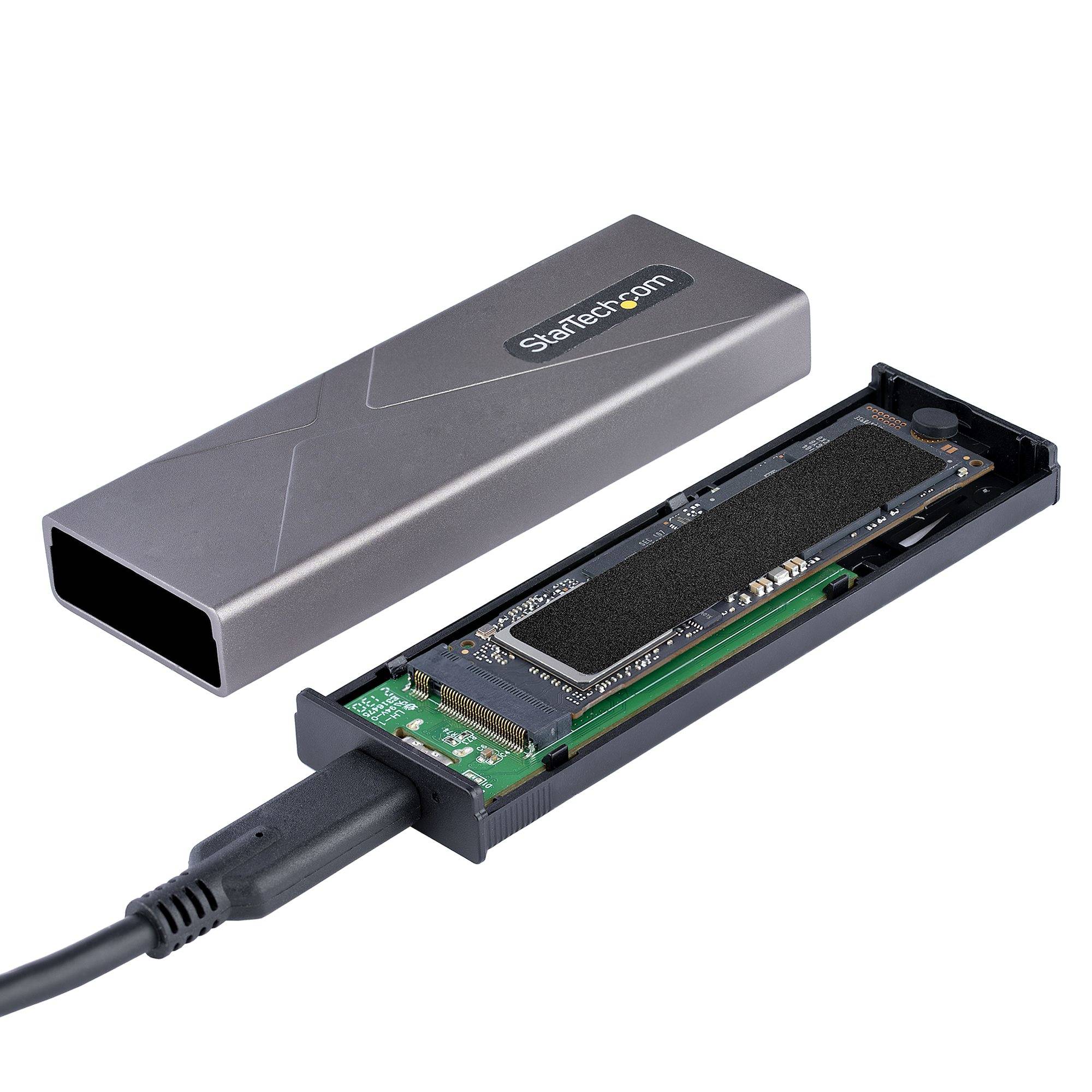 Rca Informatique - image du produit : BOITIER EXTERNE SSD M.2 NVME/S ATA - CABLES HOTES USB-C + USB A