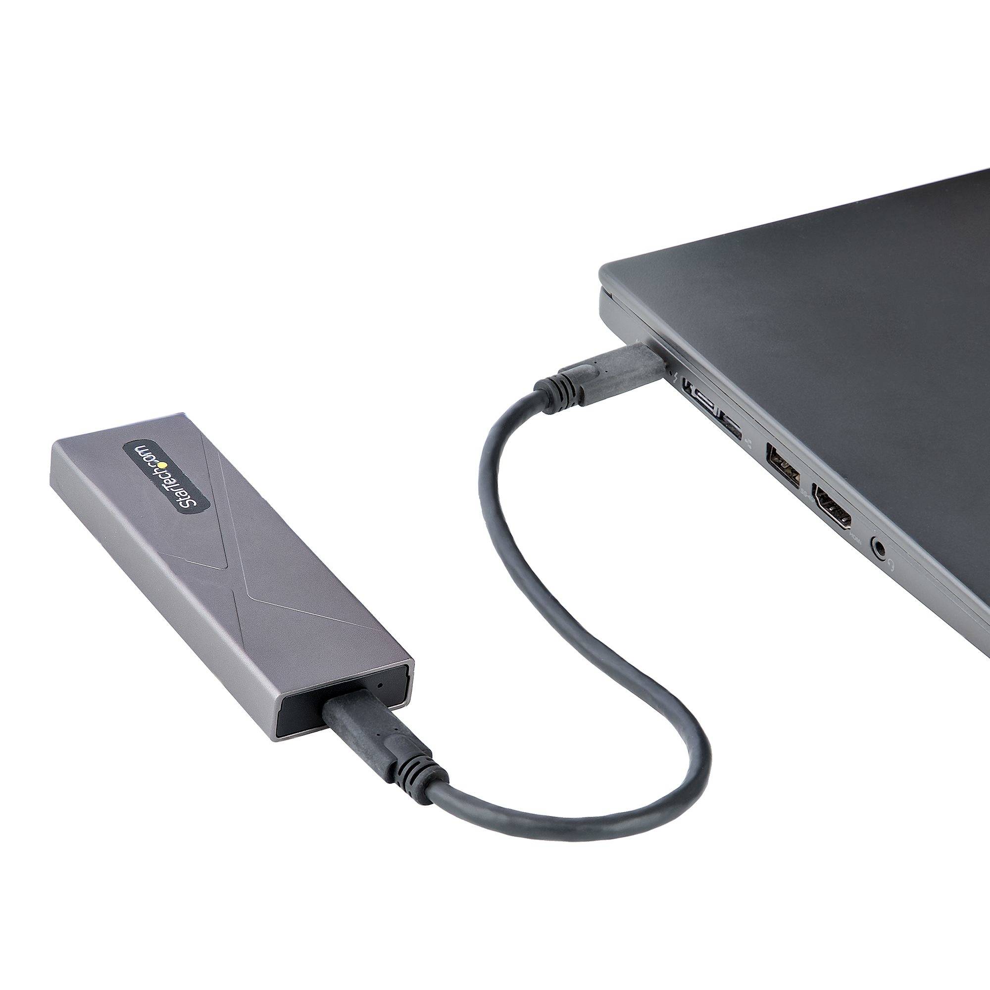 Rca Informatique - image du produit : BOITIER EXTERNE SSD M.2 NVME/S ATA - CABLES HOTES USB-C + USB A