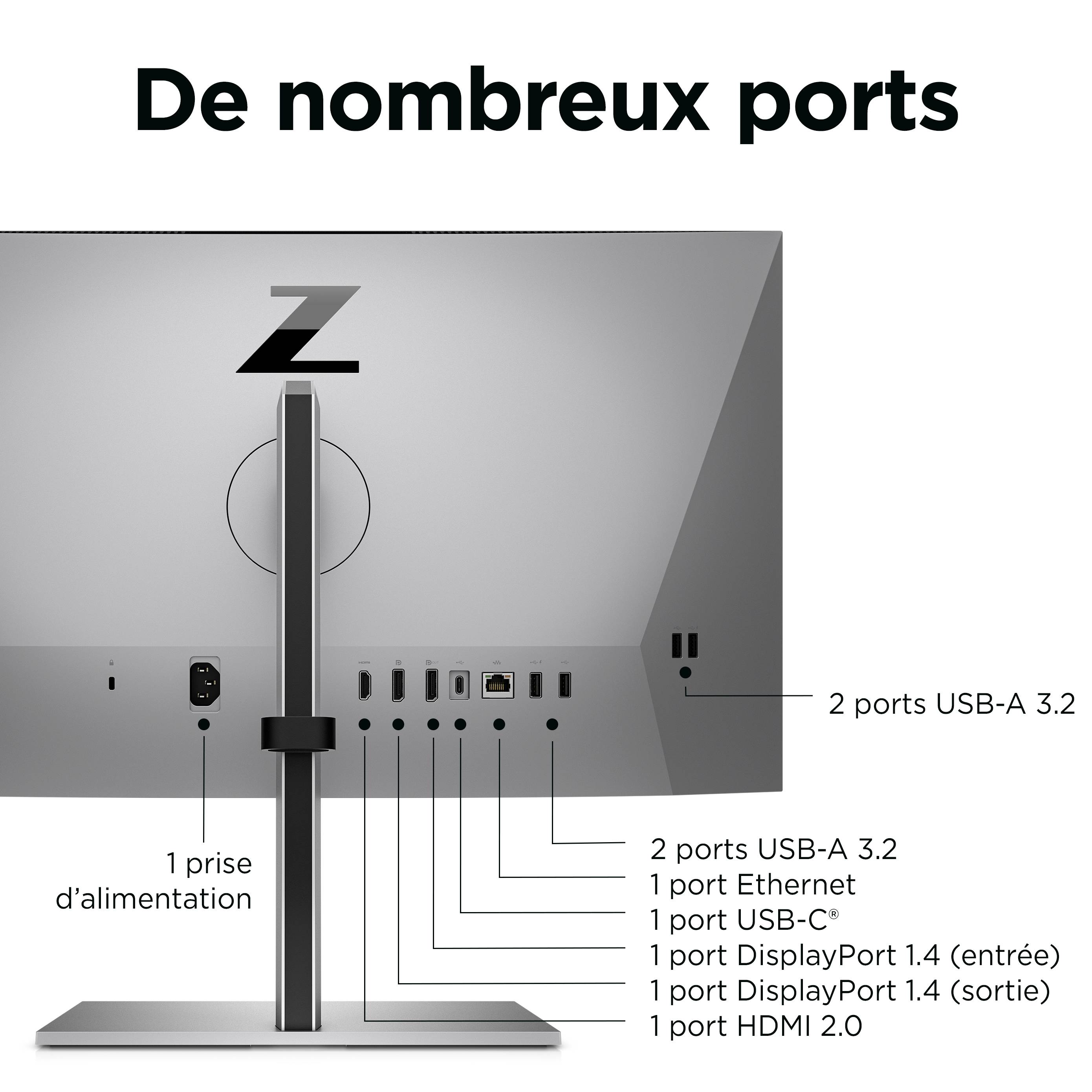 Rca Informatique - image du produit : HP Z24M G3 CONFERENCING QHD DISPLAY