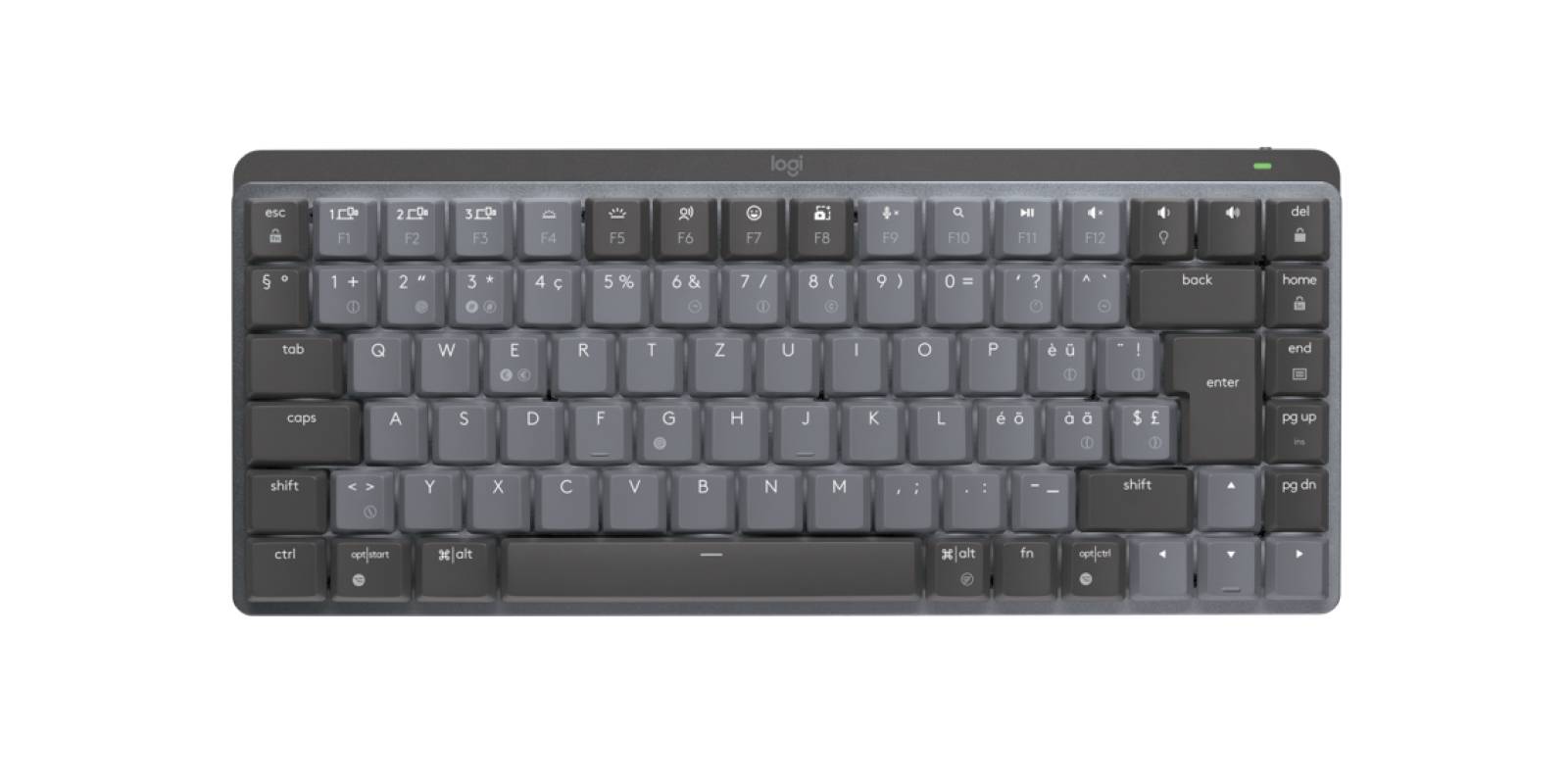 Rca Informatique - Image du produit : MX MECH. MINI WRLS ILLUM. KEYB - GRAPHITE - CH - TACTILE