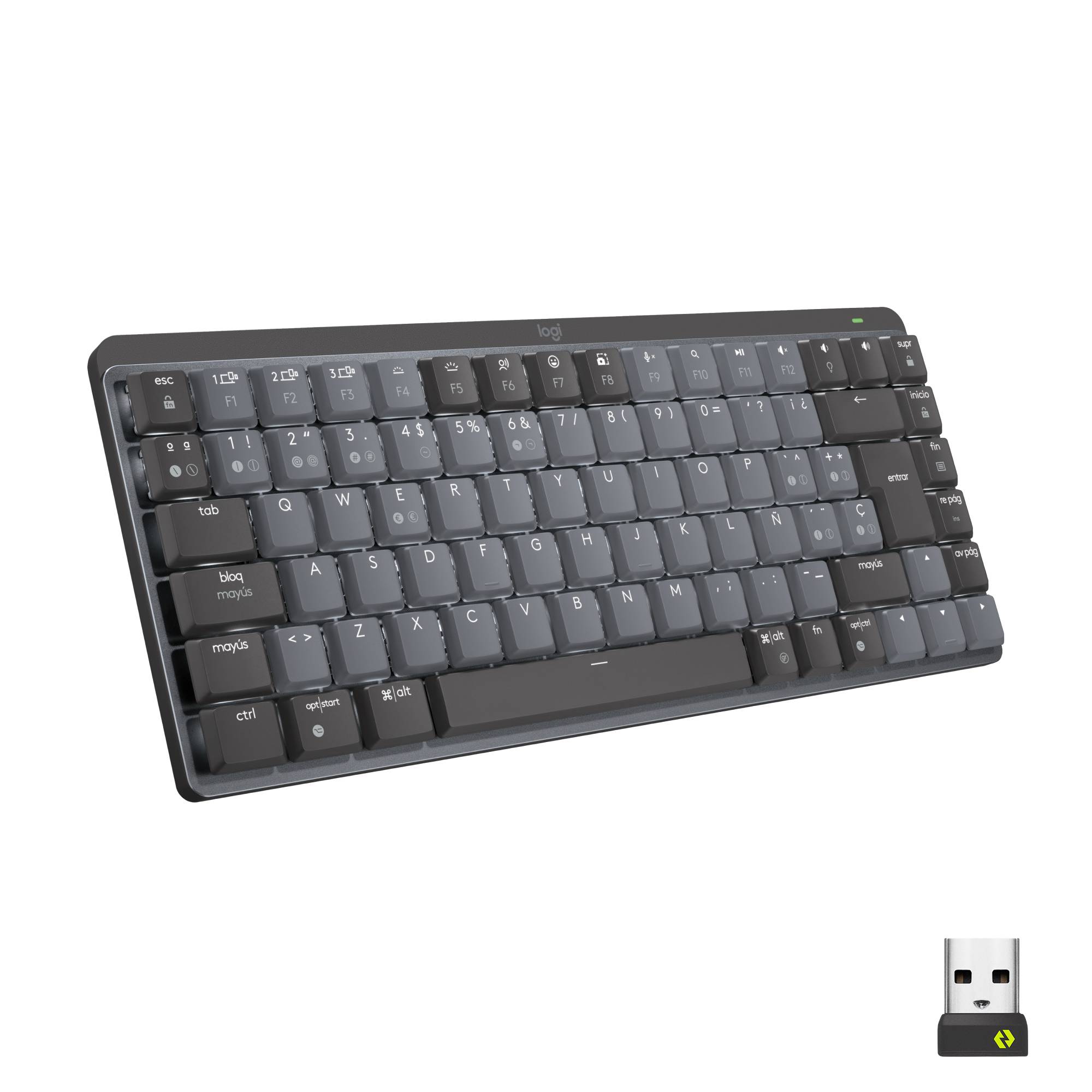 Rca Informatique - image du produit : MX MECH. MINI WRLS ILLUM. KEYB - GRAPHITE - US INT L TACTILE