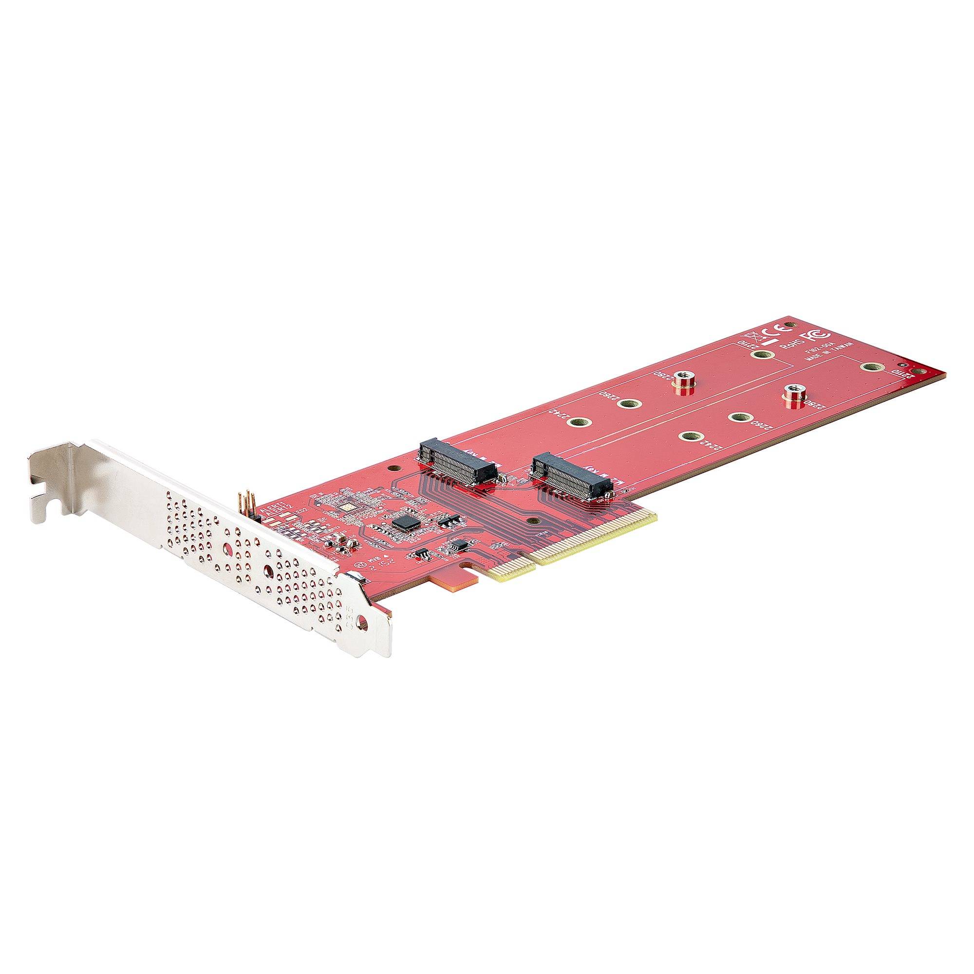 Rca Informatique - Image du produit : PCIE M.2 ADAPTER - PCIE X8X16 TO DUAL NVME M.2 SSD