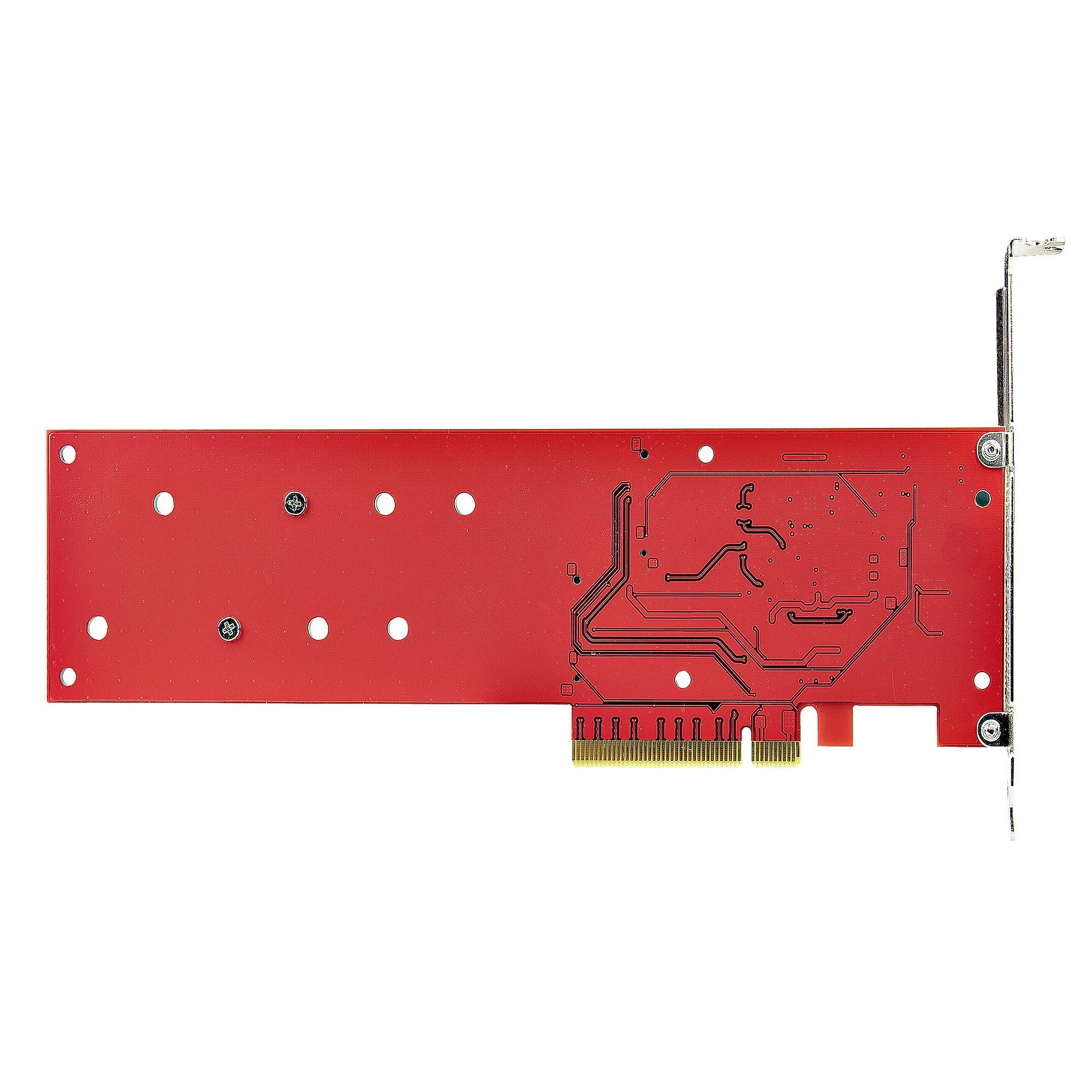 Rca Informatique - image du produit : PCIE M.2 ADAPTER - PCIE X8X16 TO DUAL NVME M.2 SSD