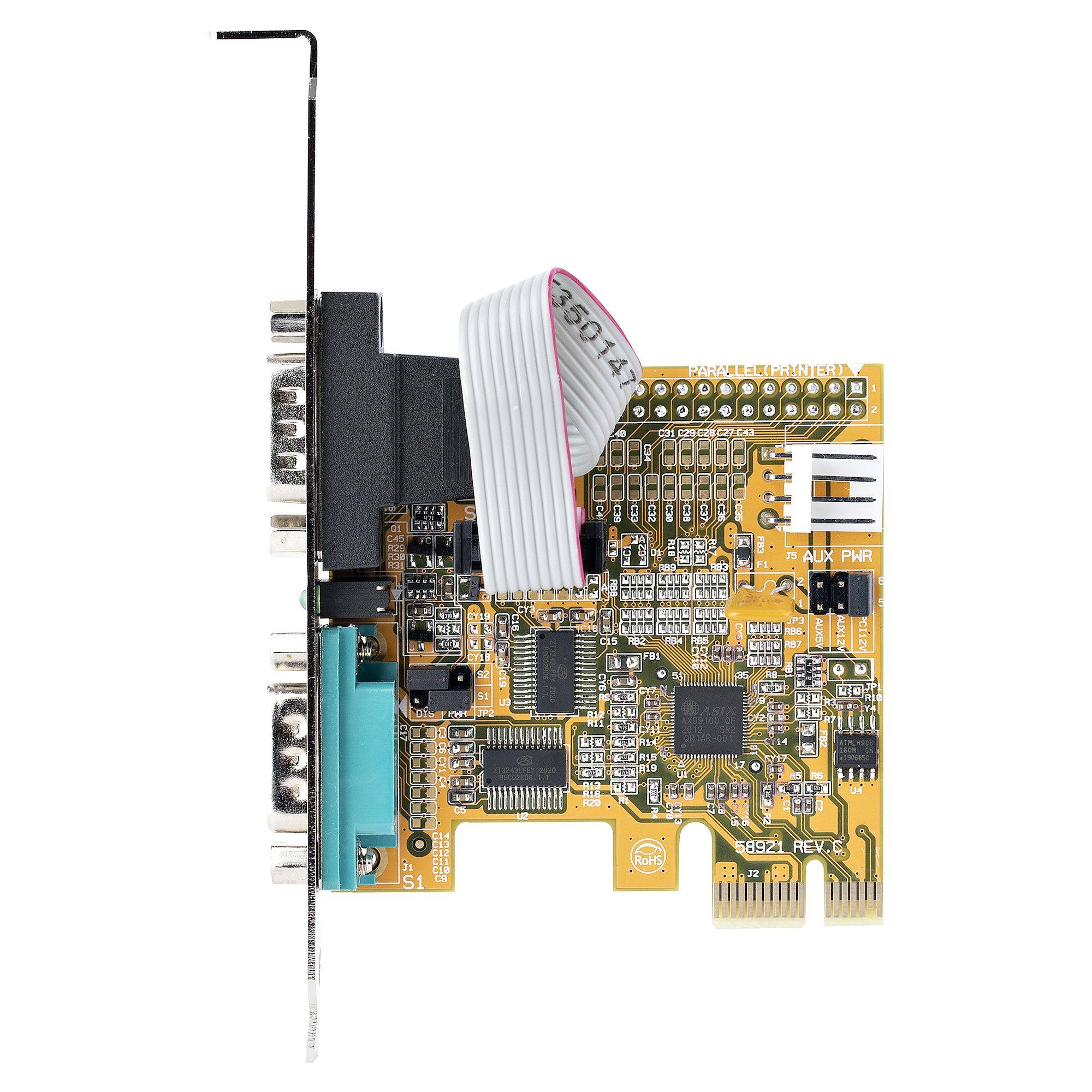 Rca Informatique - image du produit : CARTE SERIE PCI EXPRESS A 2 PORTS - CARTE PCIE A RS232/DB9