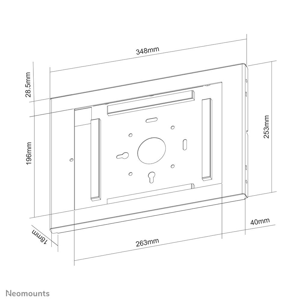 Rca Informatique - image du produit : WALL MOUNTABLE VESA 75X75 TABLET CASING IPAD PRO 12.9IN