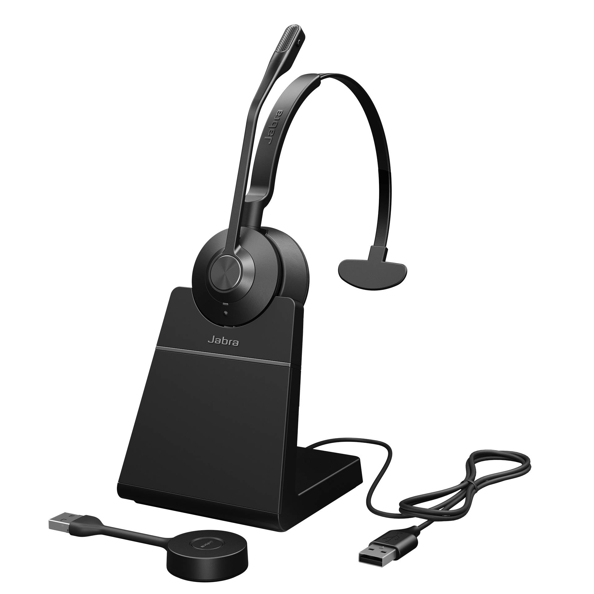 Rca Informatique - Image du produit : JABRA ENGAGE 55 UC MONO USB-A WITH CHARGING STAND EMEA/APAC