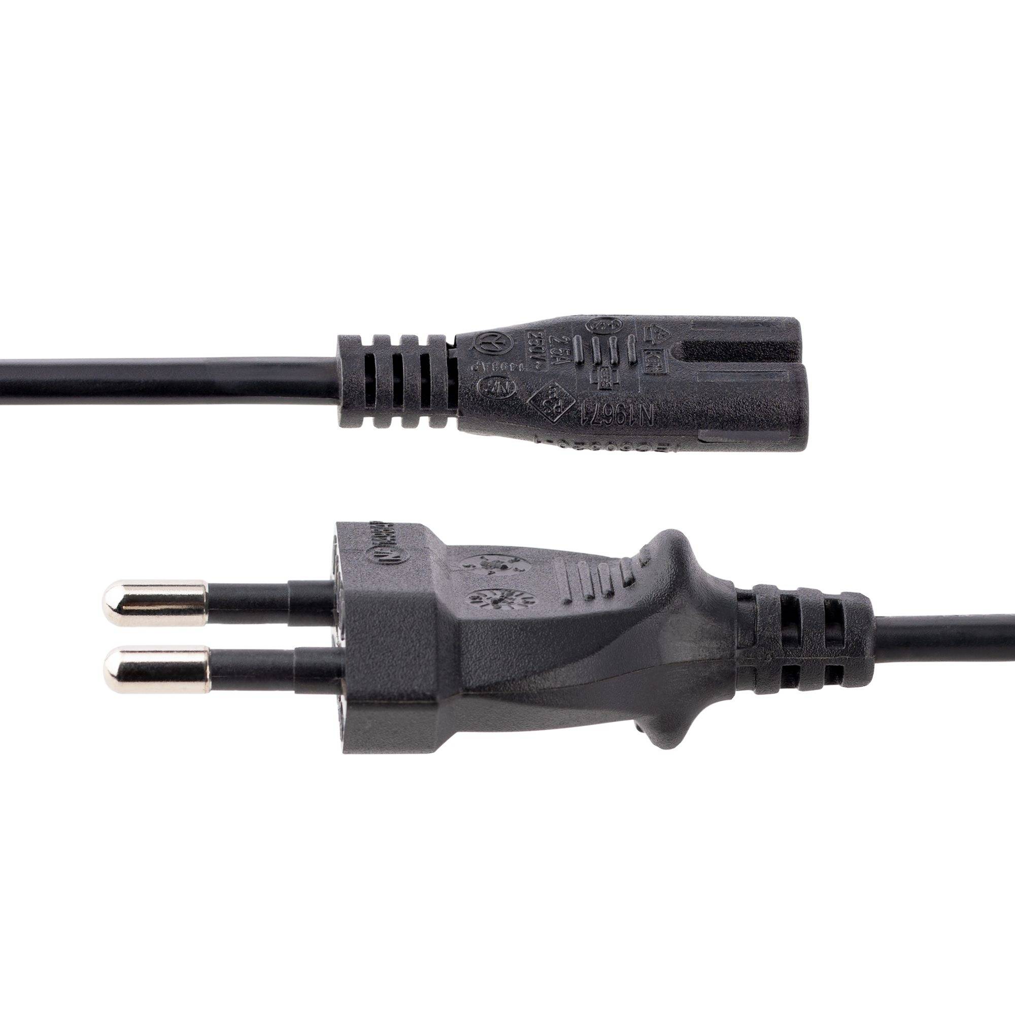 Rca Informatique - image du produit : LAPTOP POWER CORD - 2M (6FT) - EU PLUG TO C7 - 18AWG