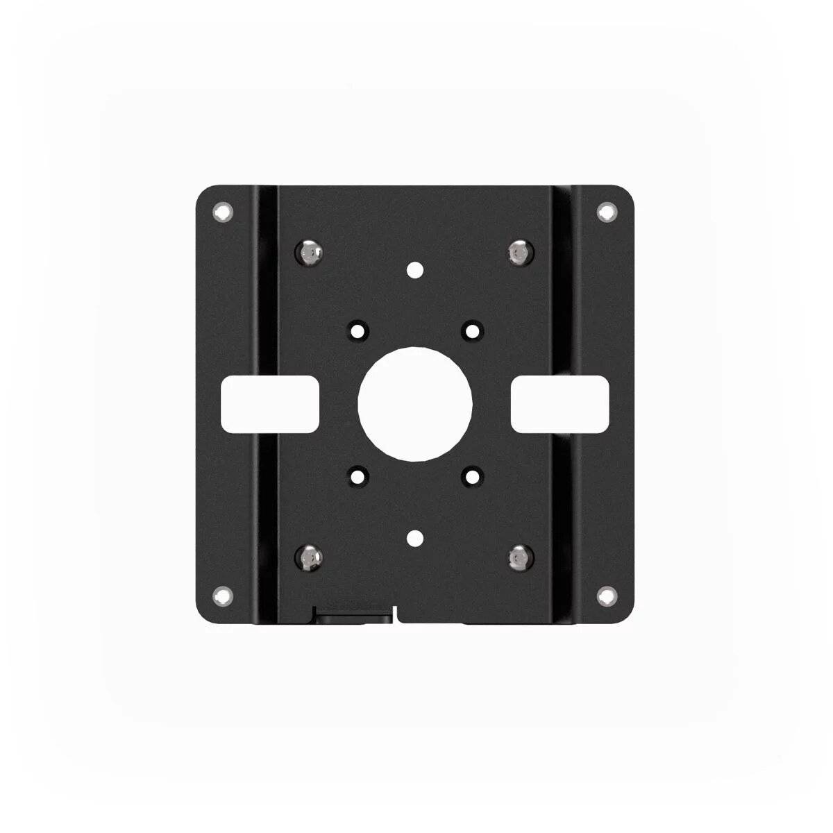 Rca Informatique - image du produit : GLASS MOUNT BRACKET WITH SECURITY SLOT BLACK