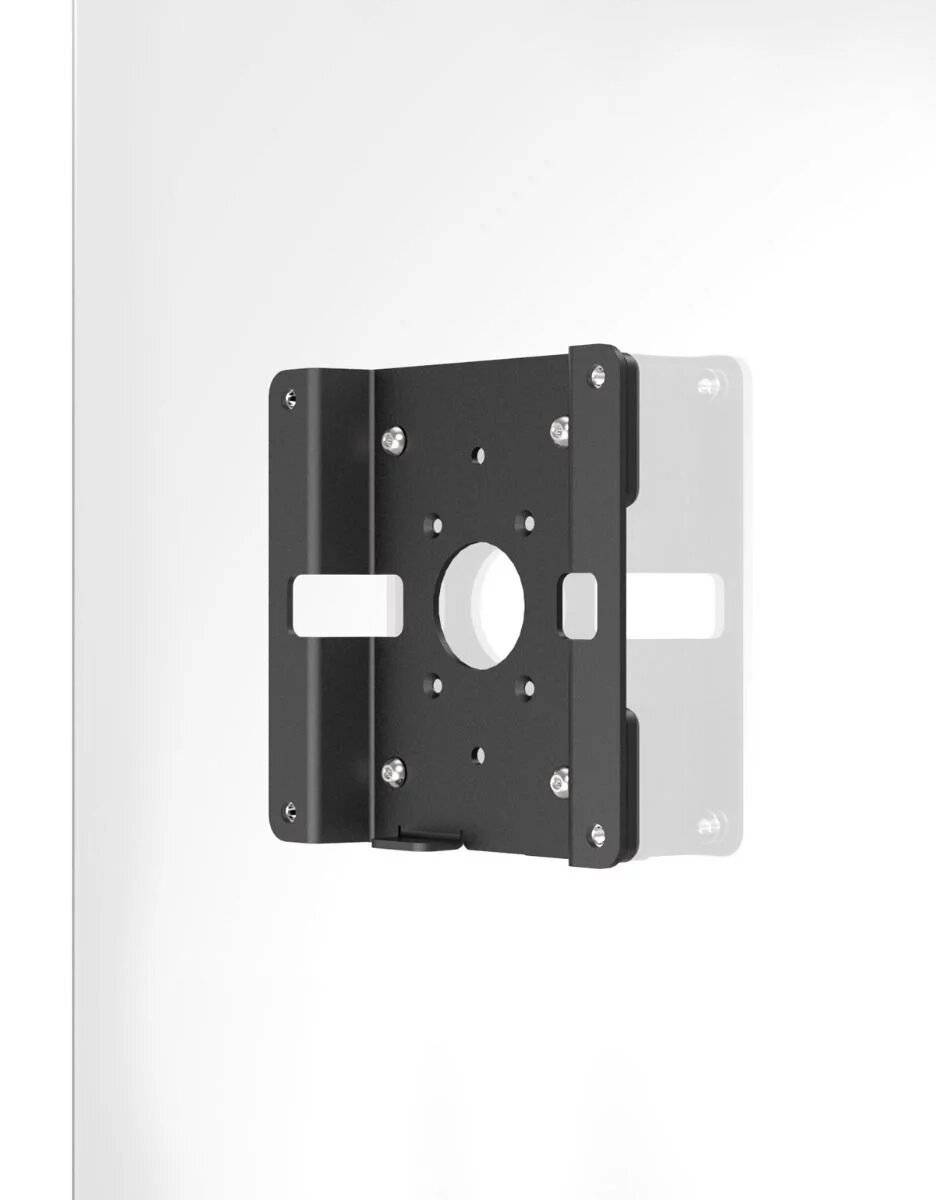 Rca Informatique - image du produit : GLASS MOUNT BRACKET WITH SECURITY SLOT BLACK