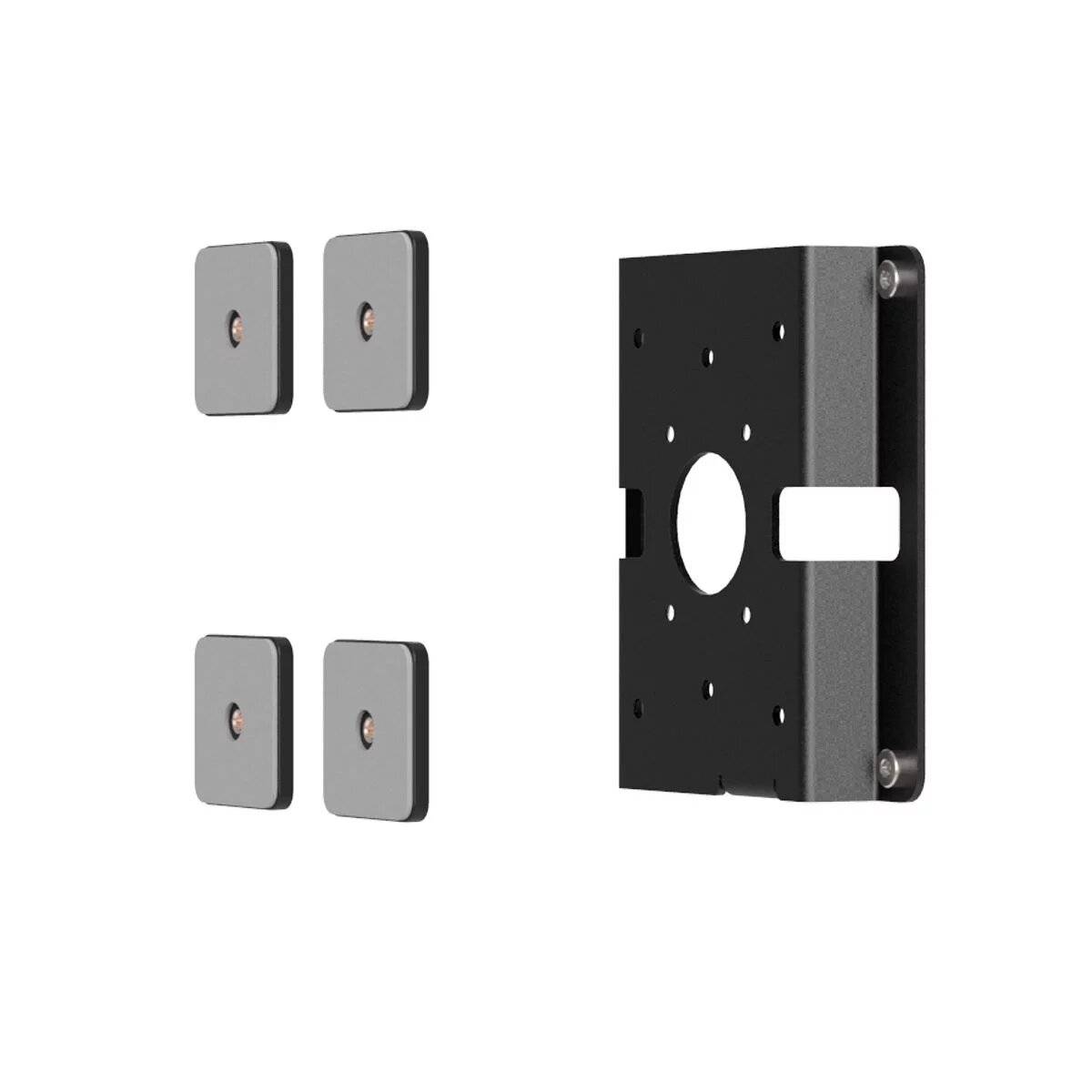 Rca Informatique - image du produit : GLASS MOUNT BRACKET WITH SECURITY SLOT BLACK