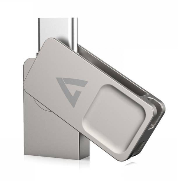 Rca Informatique - image du produit : 128GB TYPE-C+USB 3.2GEN1 SILVER USB A FLASH DRIVE + TYPE-C