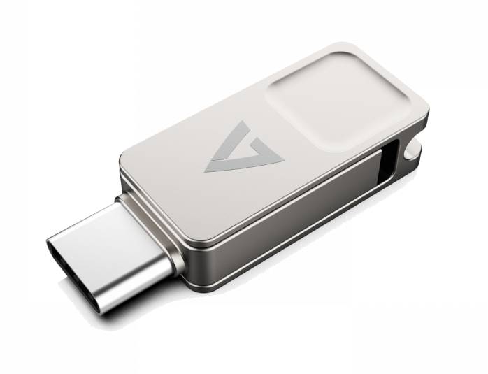 Rca Informatique - image du produit : 128GB TYPE-C+USB 3.2GEN1 SILVER USB A FLASH DRIVE + TYPE-C