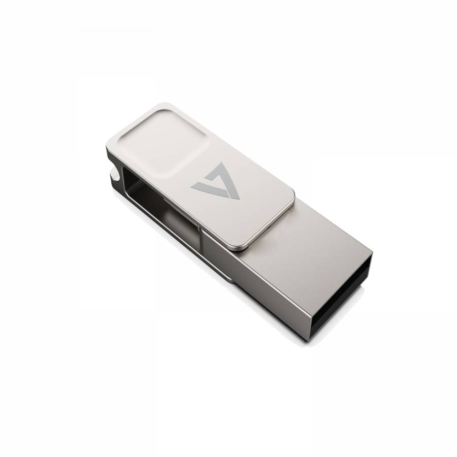 Rca Informatique - image du produit : 64GB TYPE-C+USB 3.2 GEN1 SILVER USB A FLASH DRIVE + TYPE-C