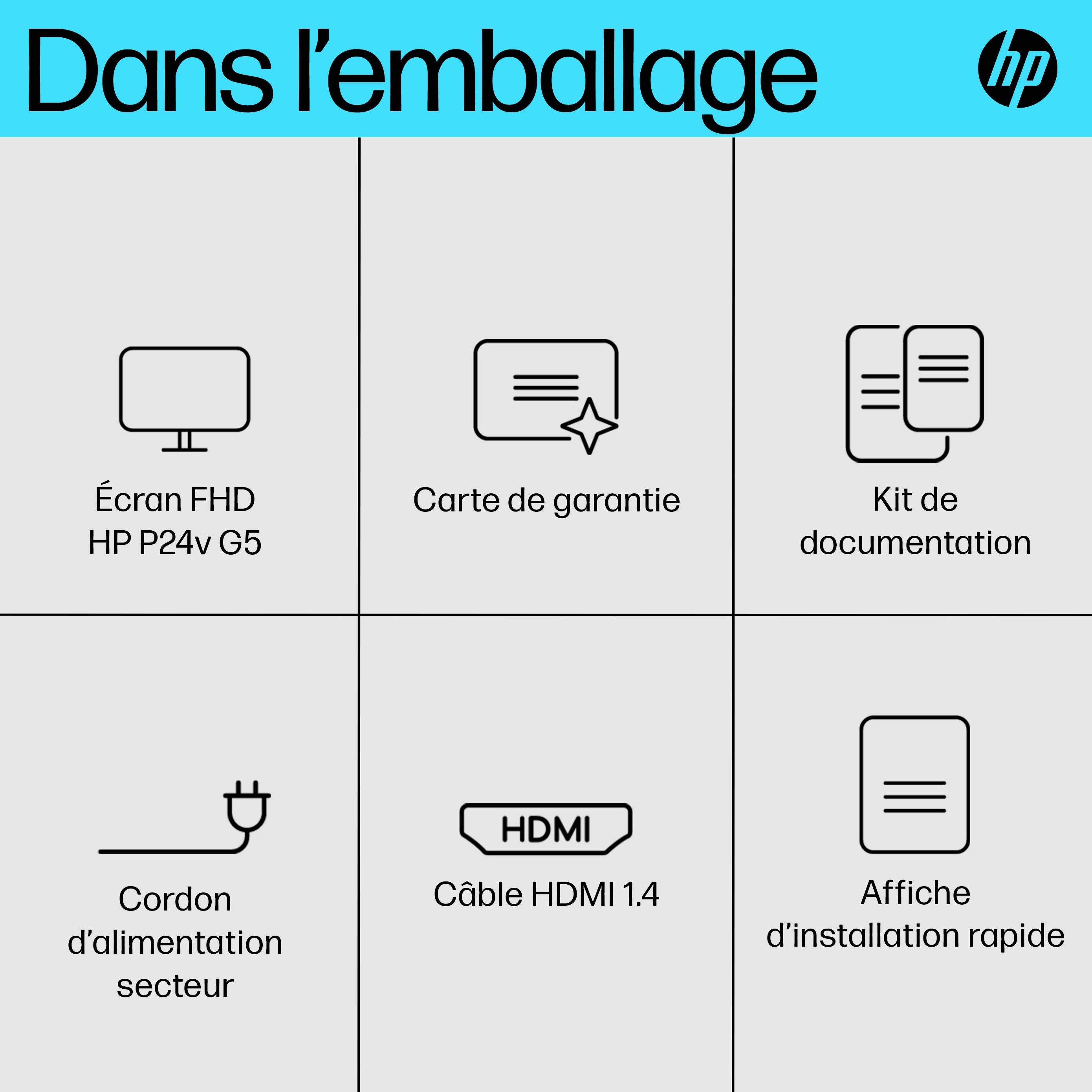 Rca Informatique - image du produit : 23.8IN 1920 X 1080 FHD 16:09 5M P24V G5 HDMI VGA