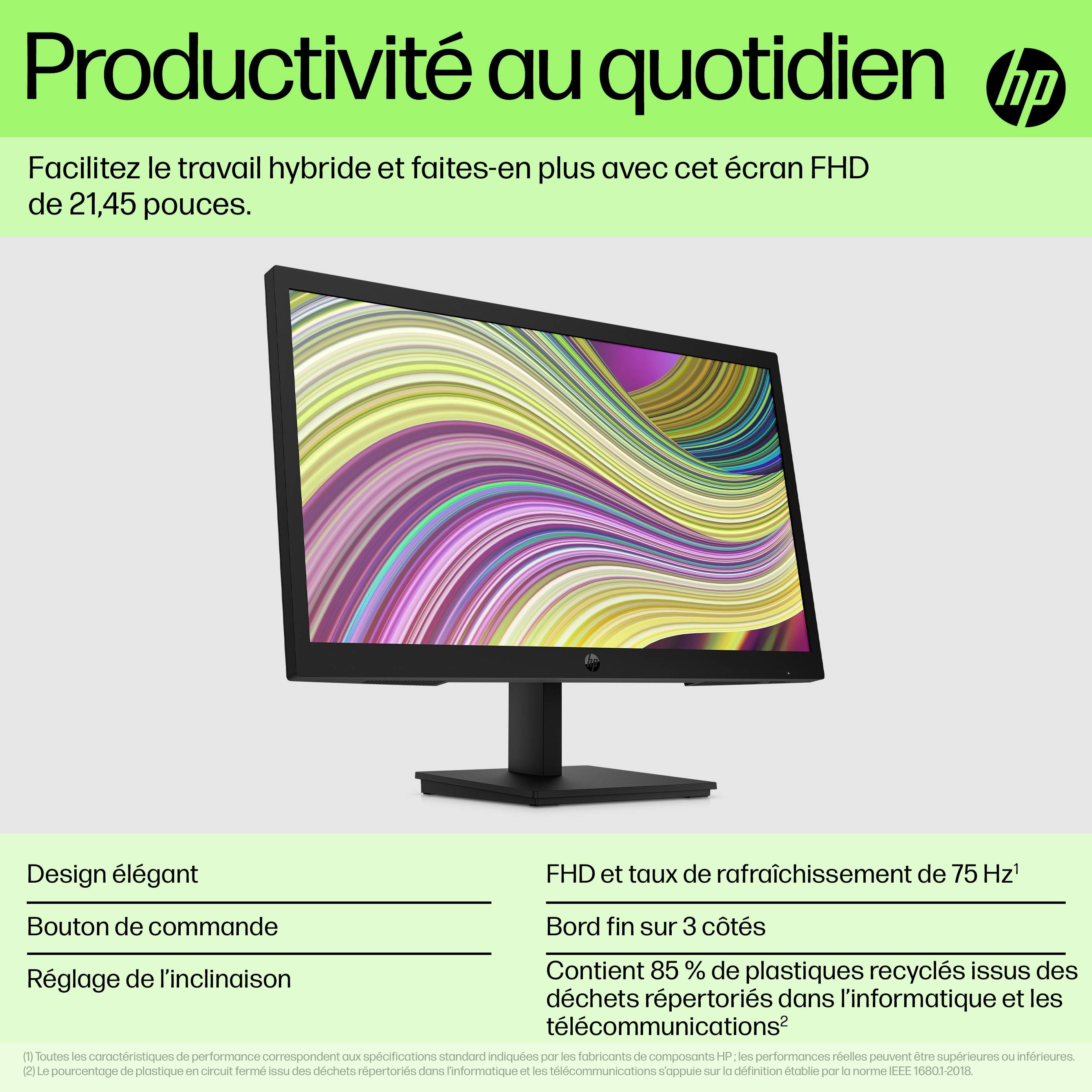 Rca Informatique - image du produit : 21.45IN 1920 X 1080 FHD 16:09 5 P22V G5 HDMI VGA