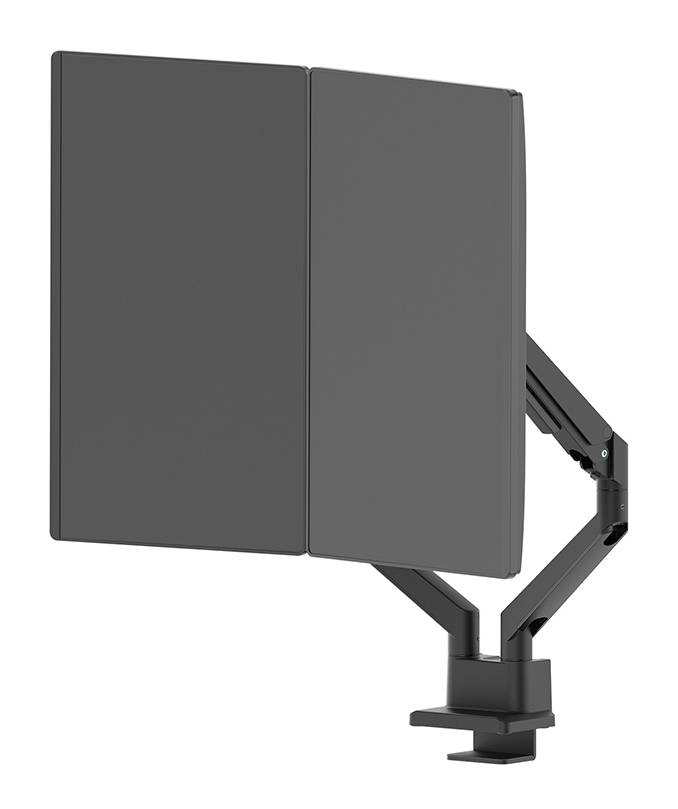 Rca Informatique - image du produit : NEXT SLIM DESK MOUNT DOUBLE DISPLAY TOPFIX CLAMP/GROMM BLACK