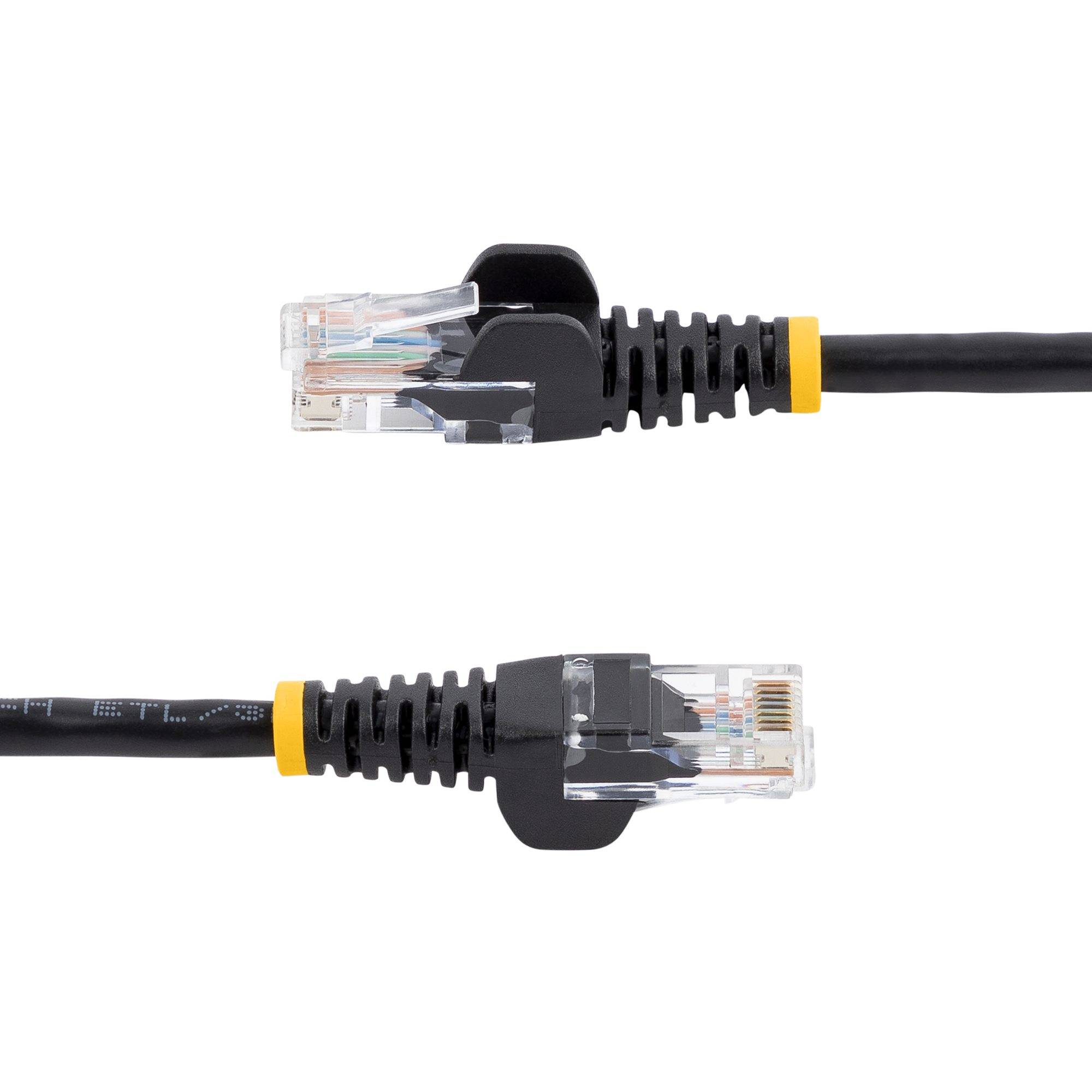 Rca Informatique - image du produit : CABLE RESEAU CAT5E UTP SANS CROCHET DE 5 M - M/M - NOIR