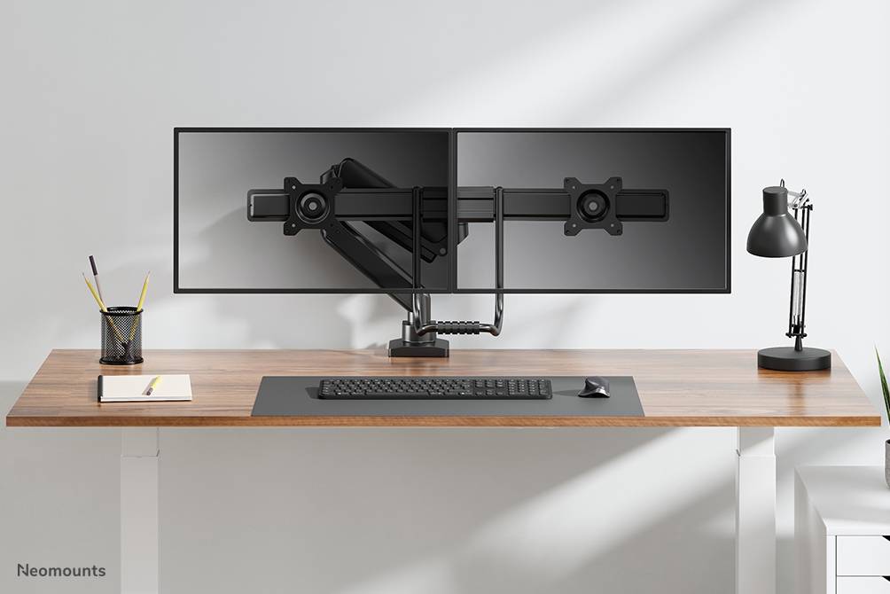 Rca Informatique - image du produit : NEOMOUNTS BY NEWSTAR SCREEN DESK MOUNT 2 SCREENS(TOPFIX CLAM