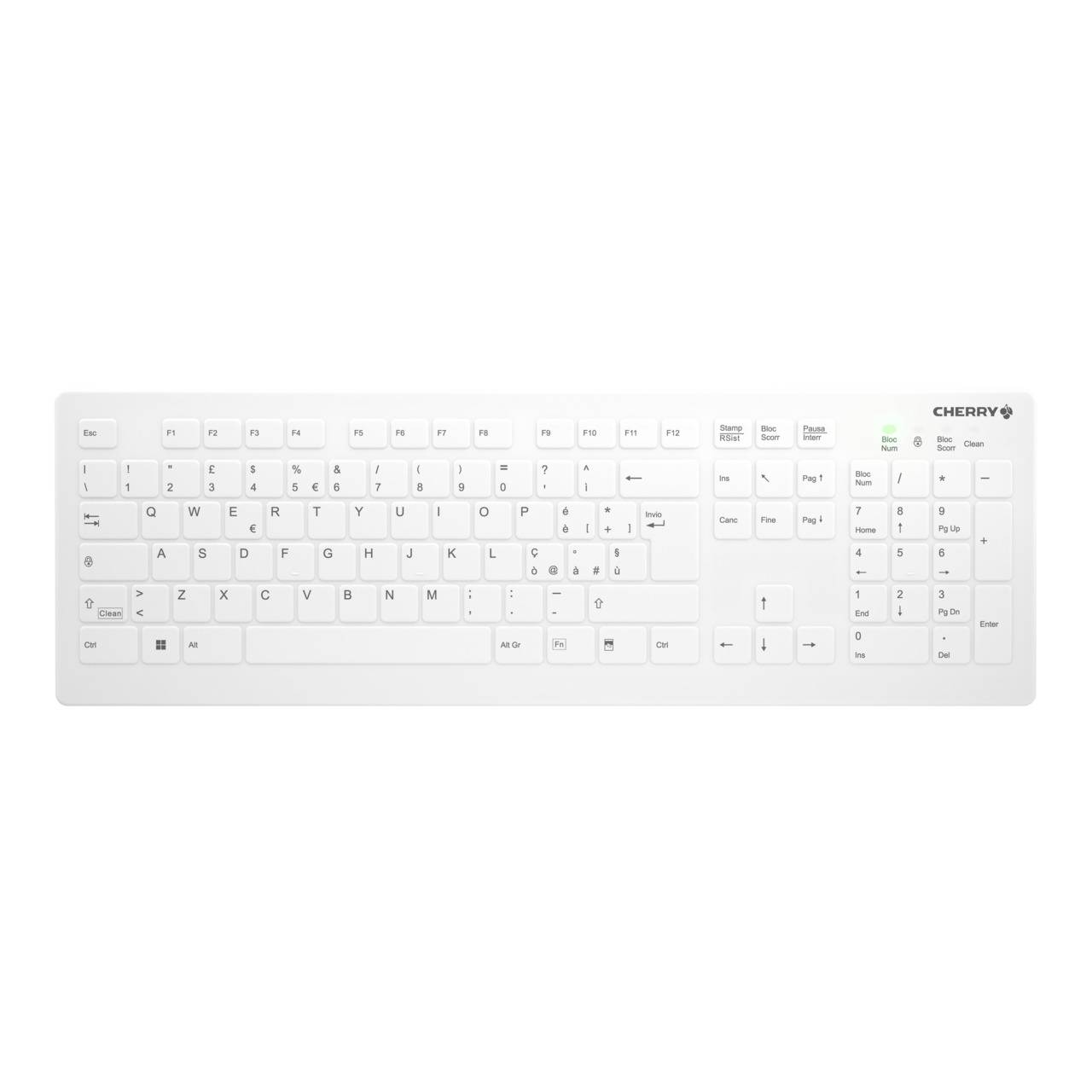 Rca Informatique - image du produit : AK-C8112 MEDICAL KEYBOARD WL WHITE