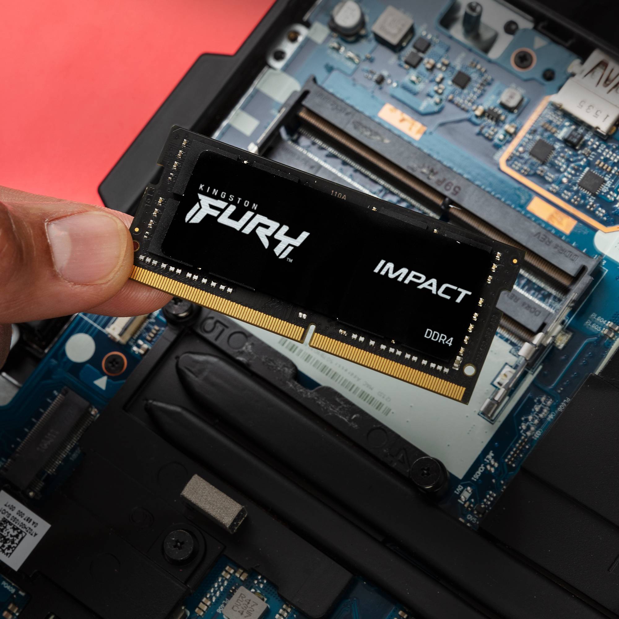 Rca Informatique - image du produit : 32GB DDR4-2666MHZ CL15 SODIMM (KIT OF 2) 1GX8 FURY IMPACT