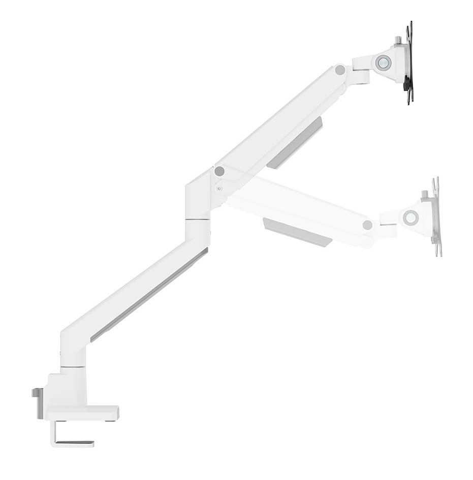 Rca Informatique - image du produit : NEXT SLIM DESK MOUNT DOUBLE DISPLAY TOPFIX CLAMP/GROMM BLACK