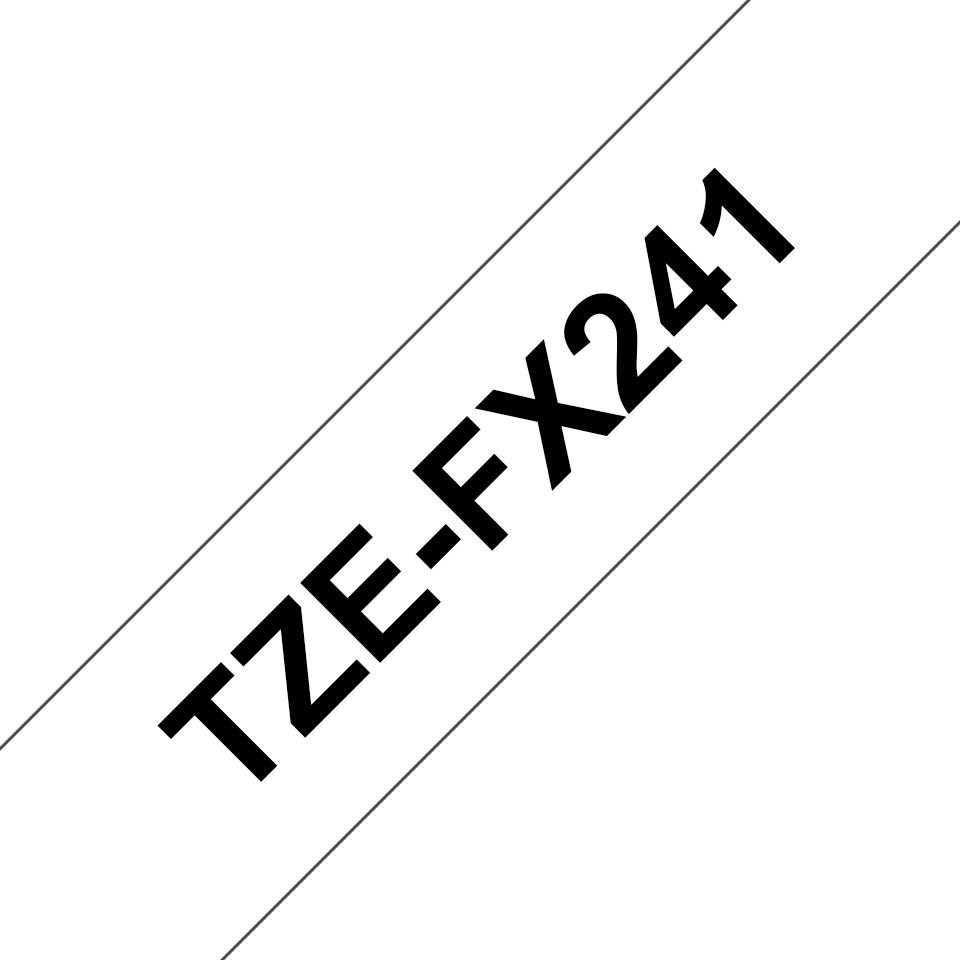 Rca Informatique - Image du produit : TZE-FX241 TAPE WHITE PRINT BLACK 18MM