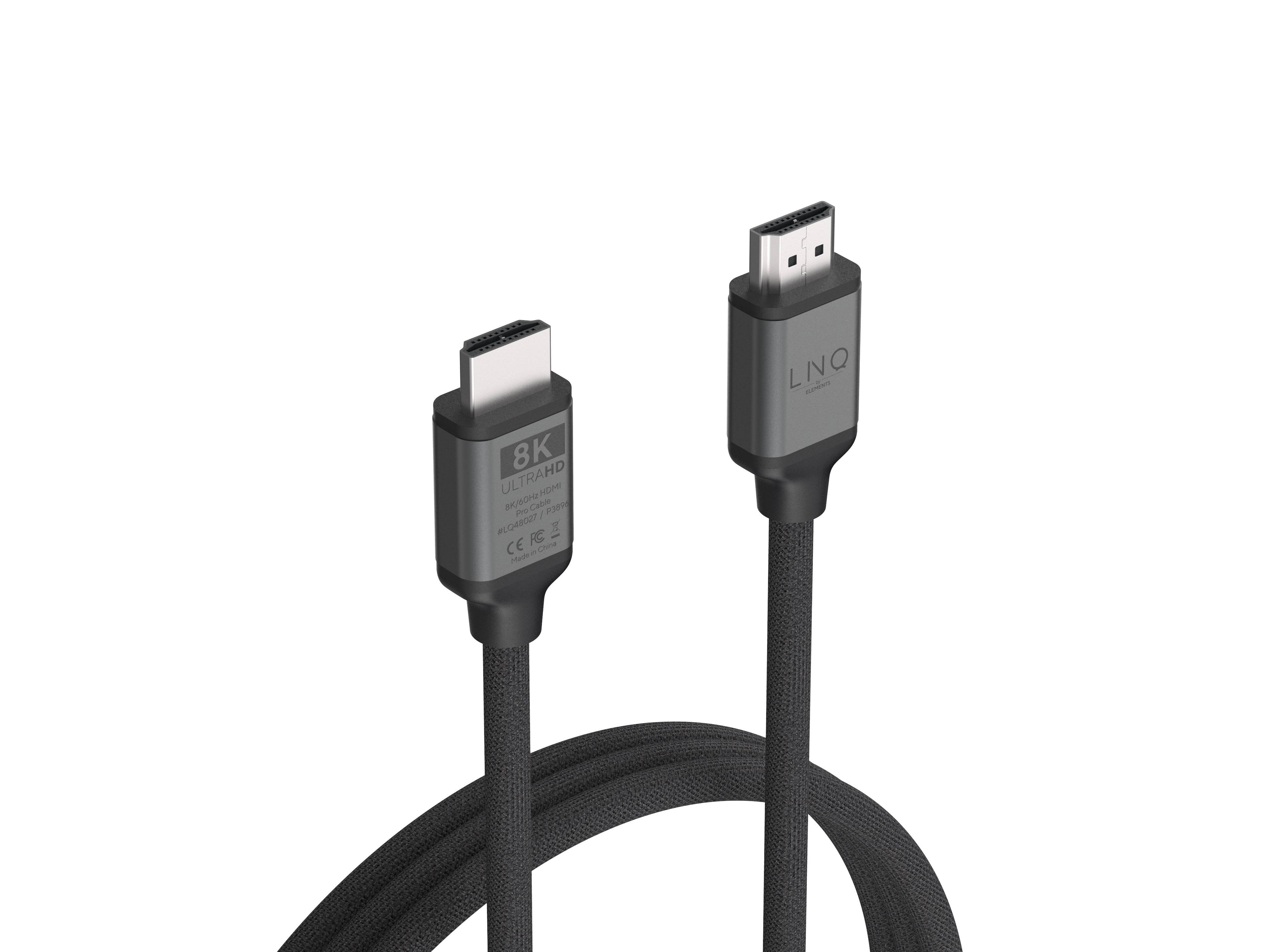 Rca Informatique - Image du produit : HDMI 8K/60HZ 2M CABLE LINQ - BLACK