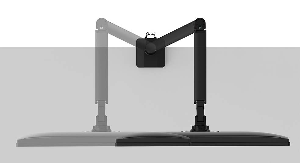 Rca Informatique - image du produit : NEXT SLIM DESK MOUNT SINGLE DISPLAY TOPFIX CLAMP/GROMM BLACK