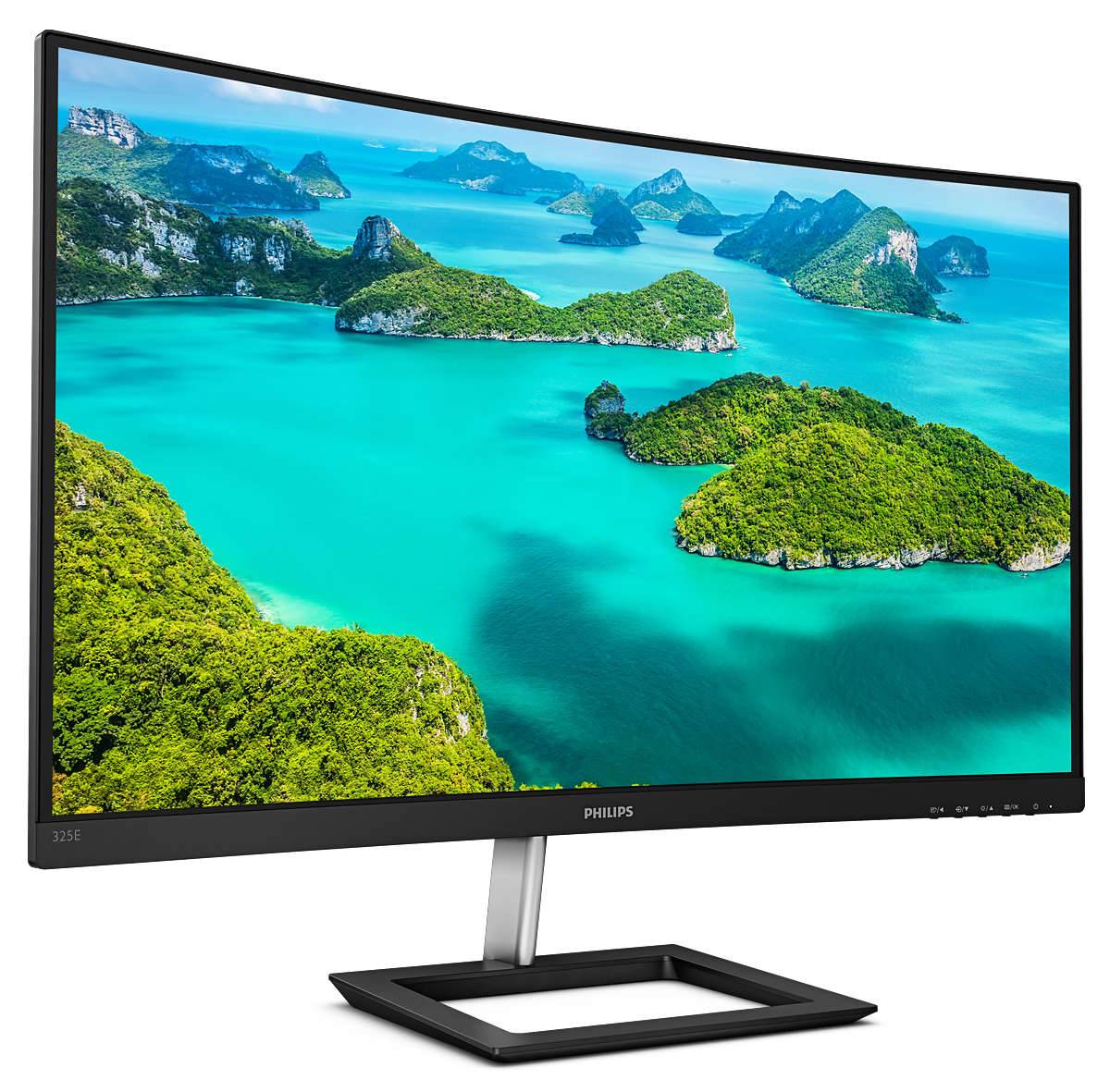 Rca Informatique - image du produit : 32IN LED 2560X1440 16:9 4MS 325E1C/00 3000:1 VGA/DP/HDMI