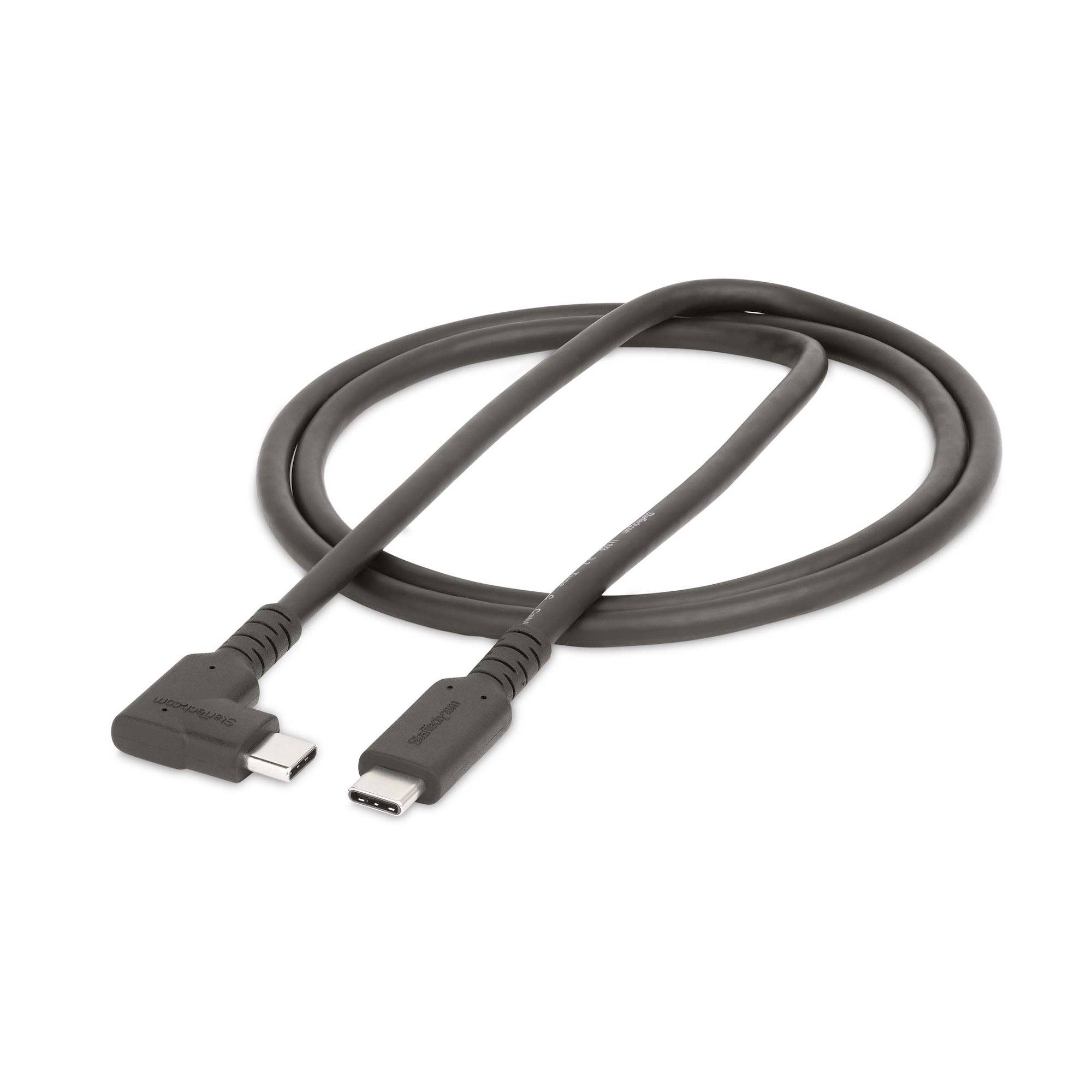 Rca Informatique - image du produit : RUGGED RIGHT ANGLE USB-C CABLE USB C TO C CABLE - 90 DEGREES