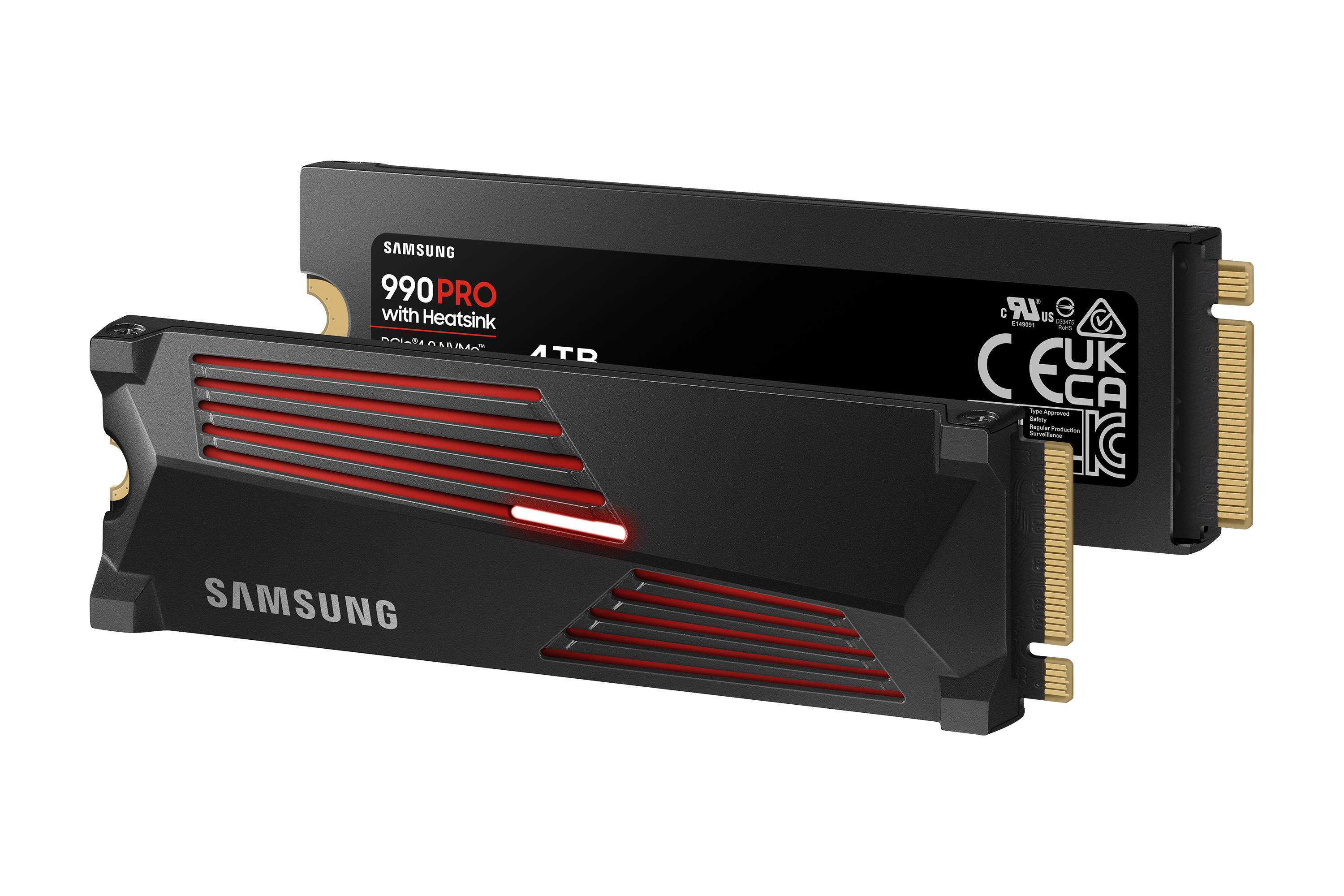 Rca Informatique - image du produit : SSD 4TB 990 PRO PCIE 4.0 X4 NVME 2.0 M.2 2280 +HEATSINK