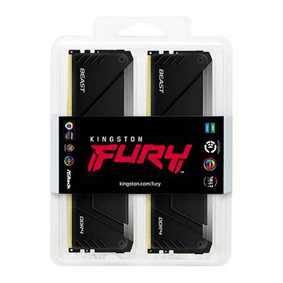 Rca Informatique - image du produit : 128GB DDR4-3600MT/S CL18 DIMM (KIT OF 4) FURY BEAST RGB