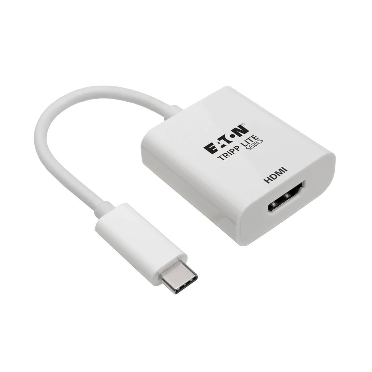 Rca Informatique - image du produit : USB-C TO HDMI ADAPTER (M/F) 4K 60 HZ HDCP 2.2 WHITE