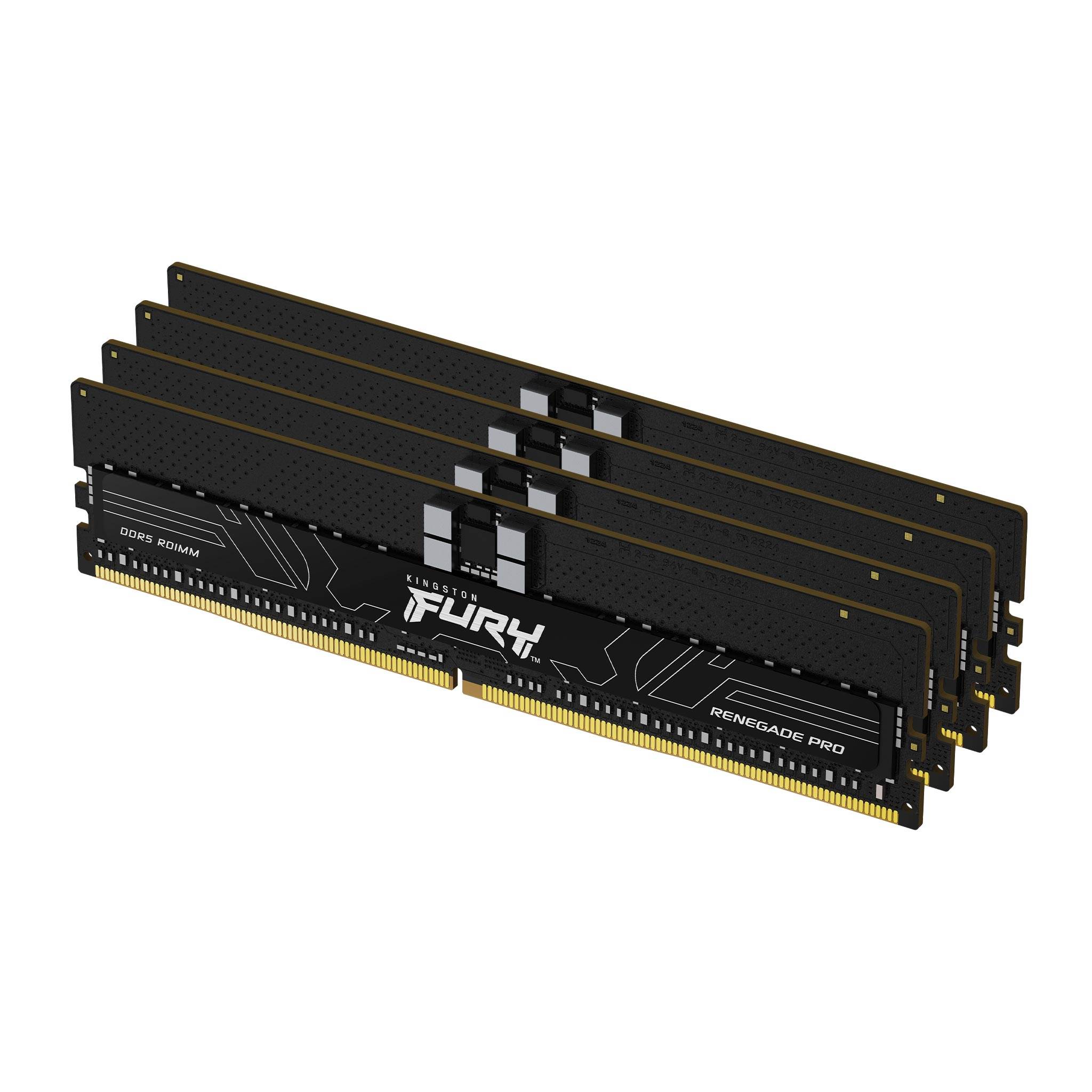 Rca Informatique - image du produit : 128GB DDR5 6800MT/S CL34 DIMM KIT OF 4 FURY RENEGADE PRO XMP