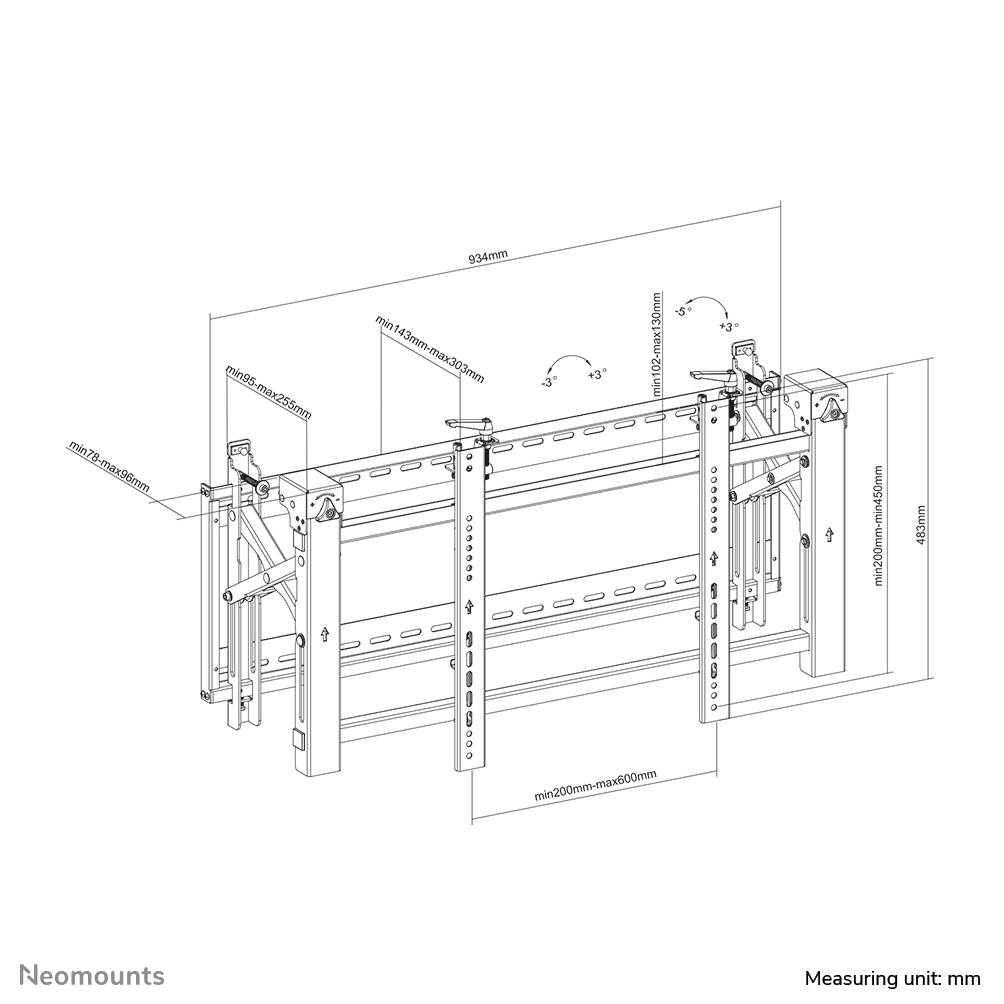 Rca Informatique - image du produit : FLATSCREEN WALL MOUNT VIDEO WALLS STRETCHABLE