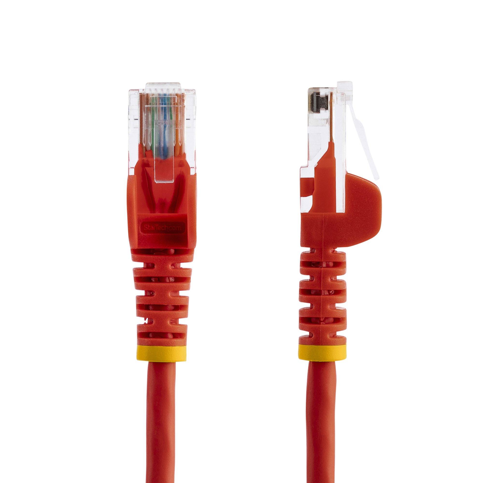 Rca Informatique - image du produit : CABLE RESEAU CAT5E UTP SANS CROCHET DE 3M - M/M - ROUGE