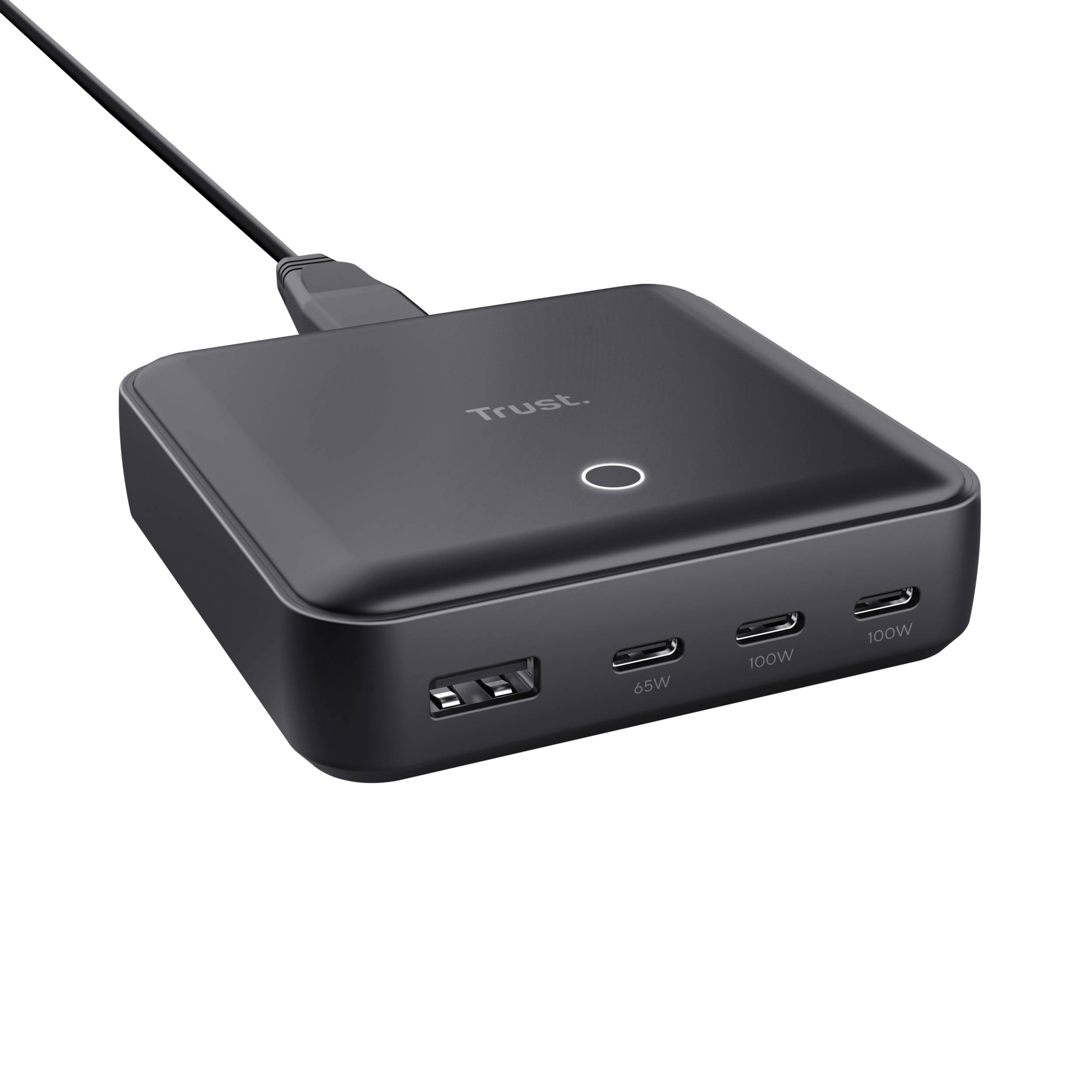 Rca Informatique - image du produit : CHARGEUR DE BUREAU UNIVERSEL MAXO USB-C 100W 4 PORTS NOIRE