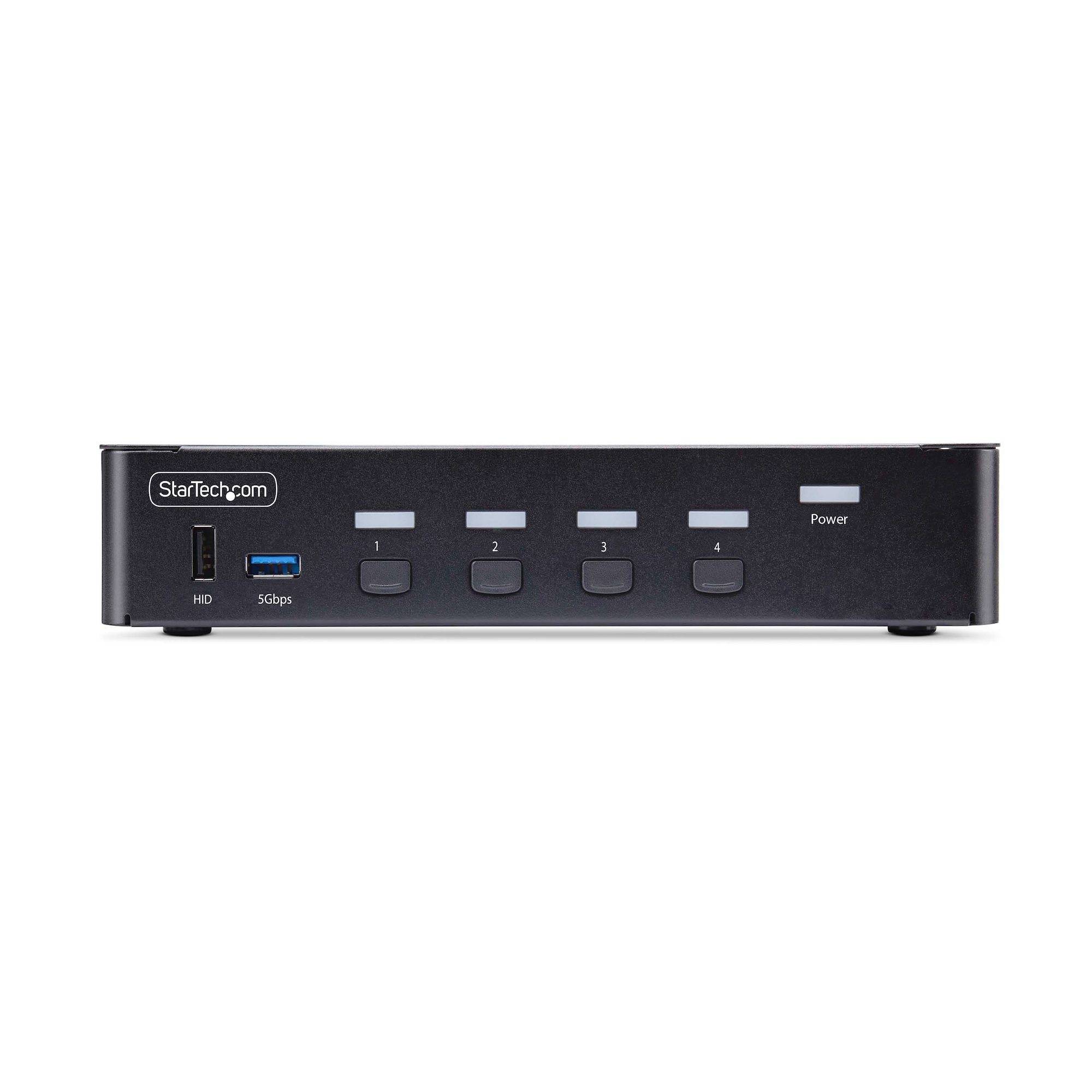 Rca Informatique - image du produit : 4-PORT DISPLAYPORT KVM SWITCH - 8K 60HZ HOTKEYS TAA COMPLIANT